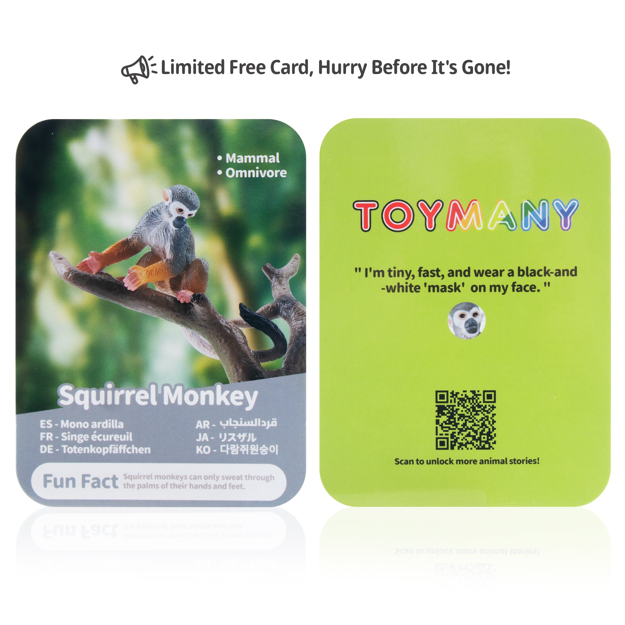 Toymany Squirrel Monkey Figurine Toy