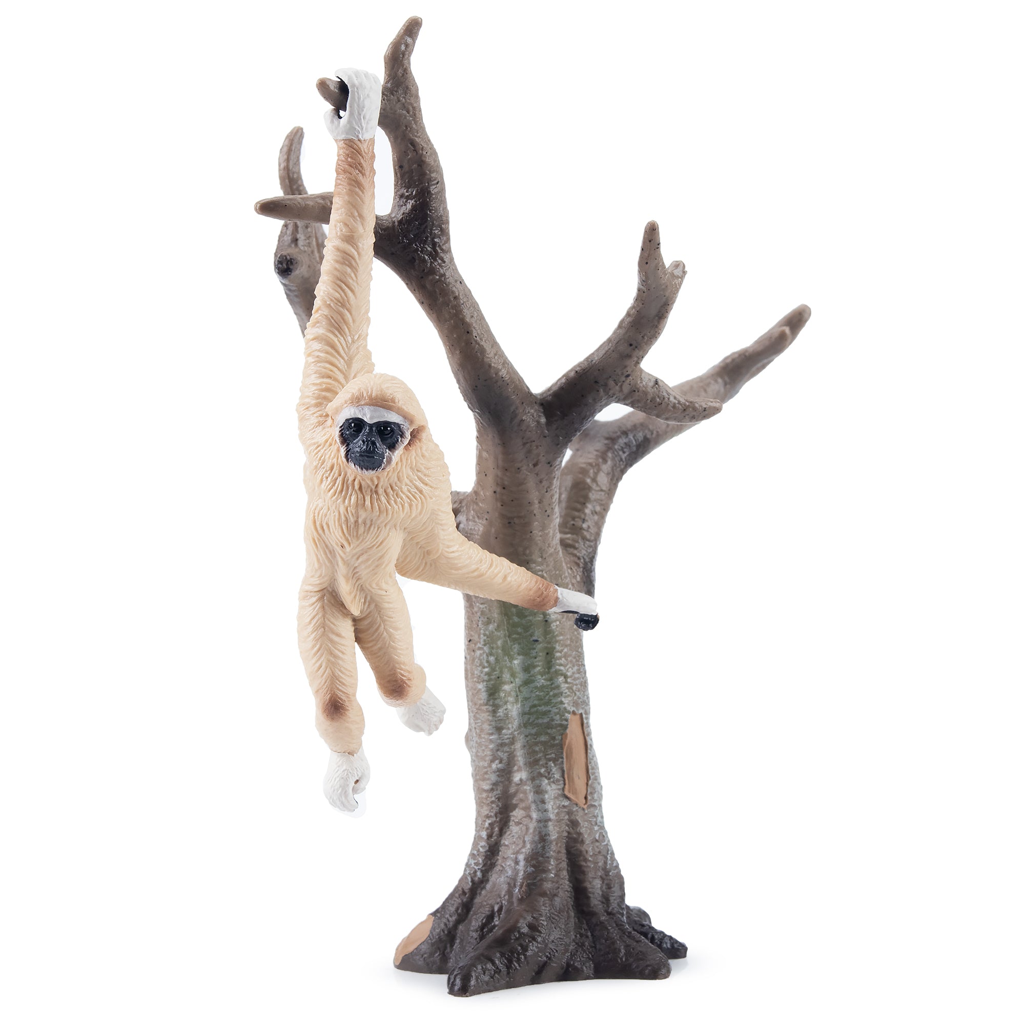 Toymany_White-handed_Gibbon_Figurine_Toy-on_tree-2