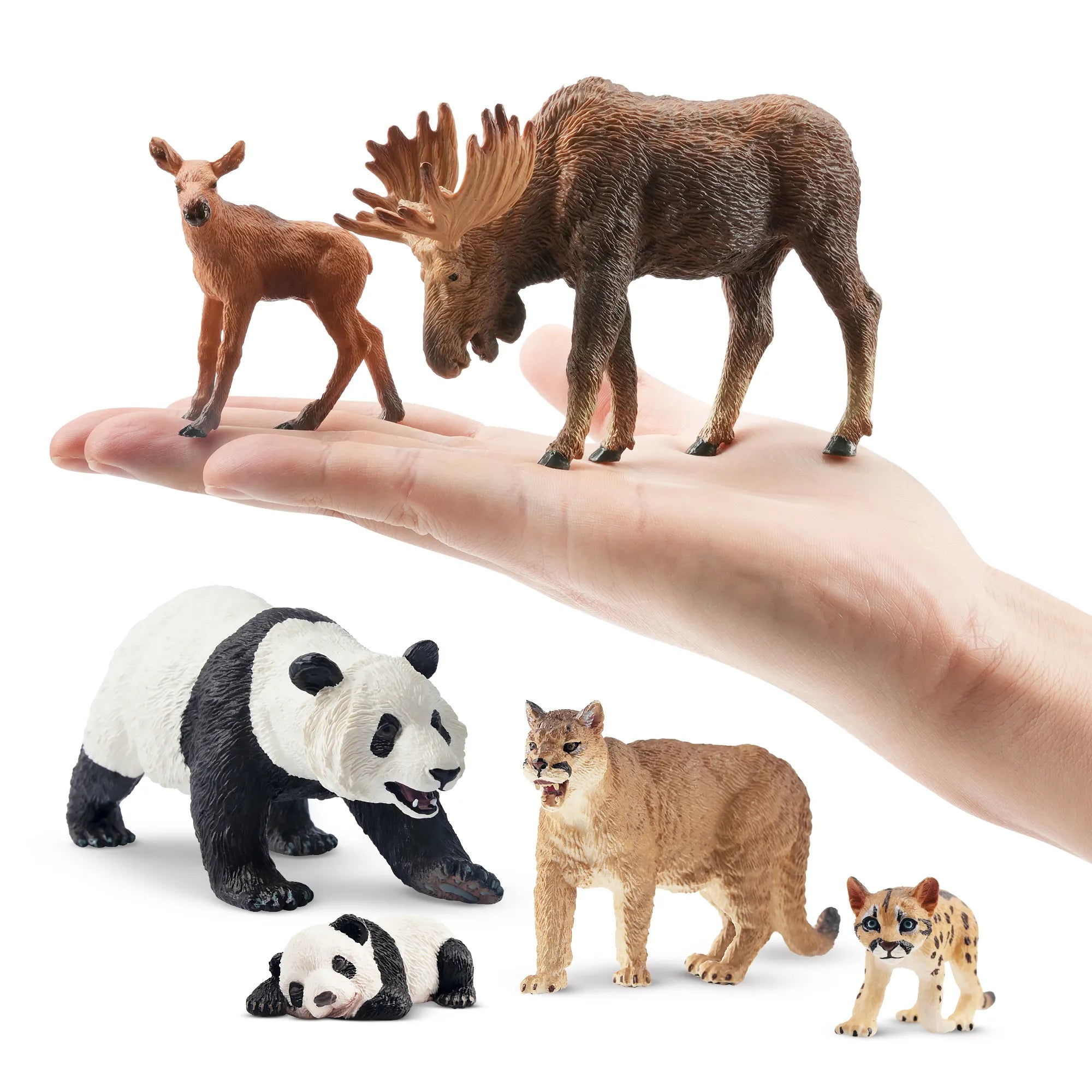 10-Piece Wildlife Parent & Cub Figurine Playset