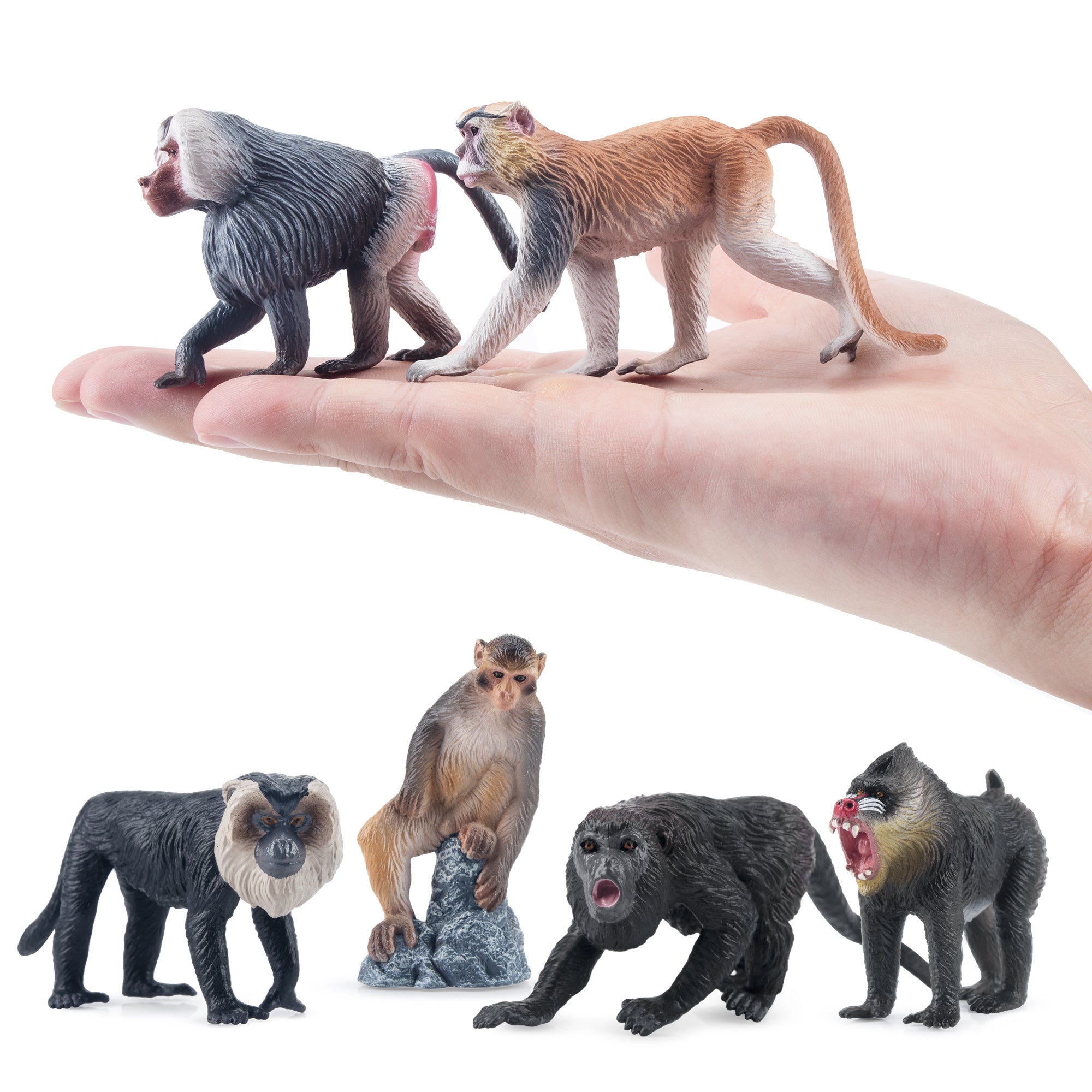 11-Piece Monkey Animal Figurine Playset