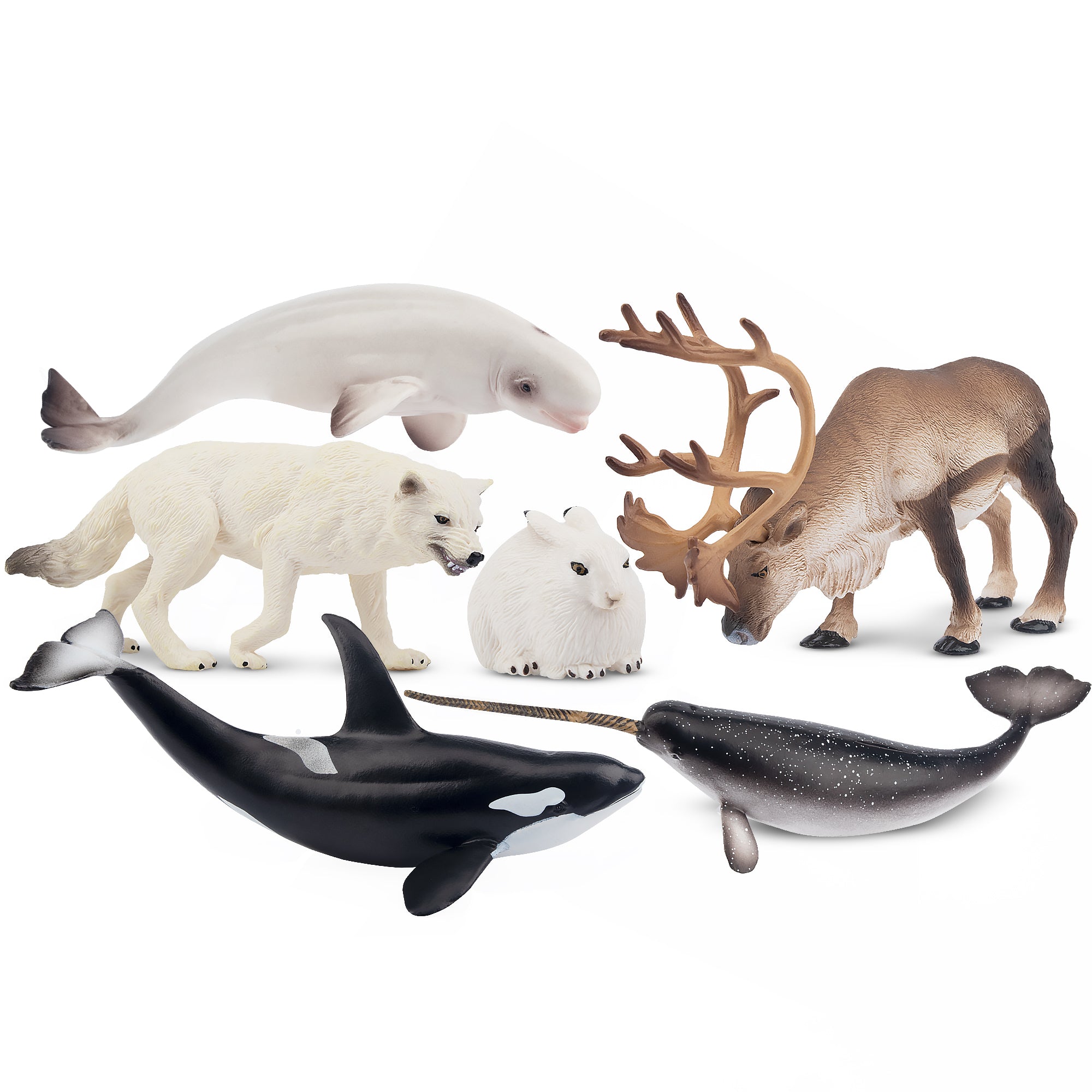 12-Piece 4-7 Large Polar Animals Figurines Playset-2