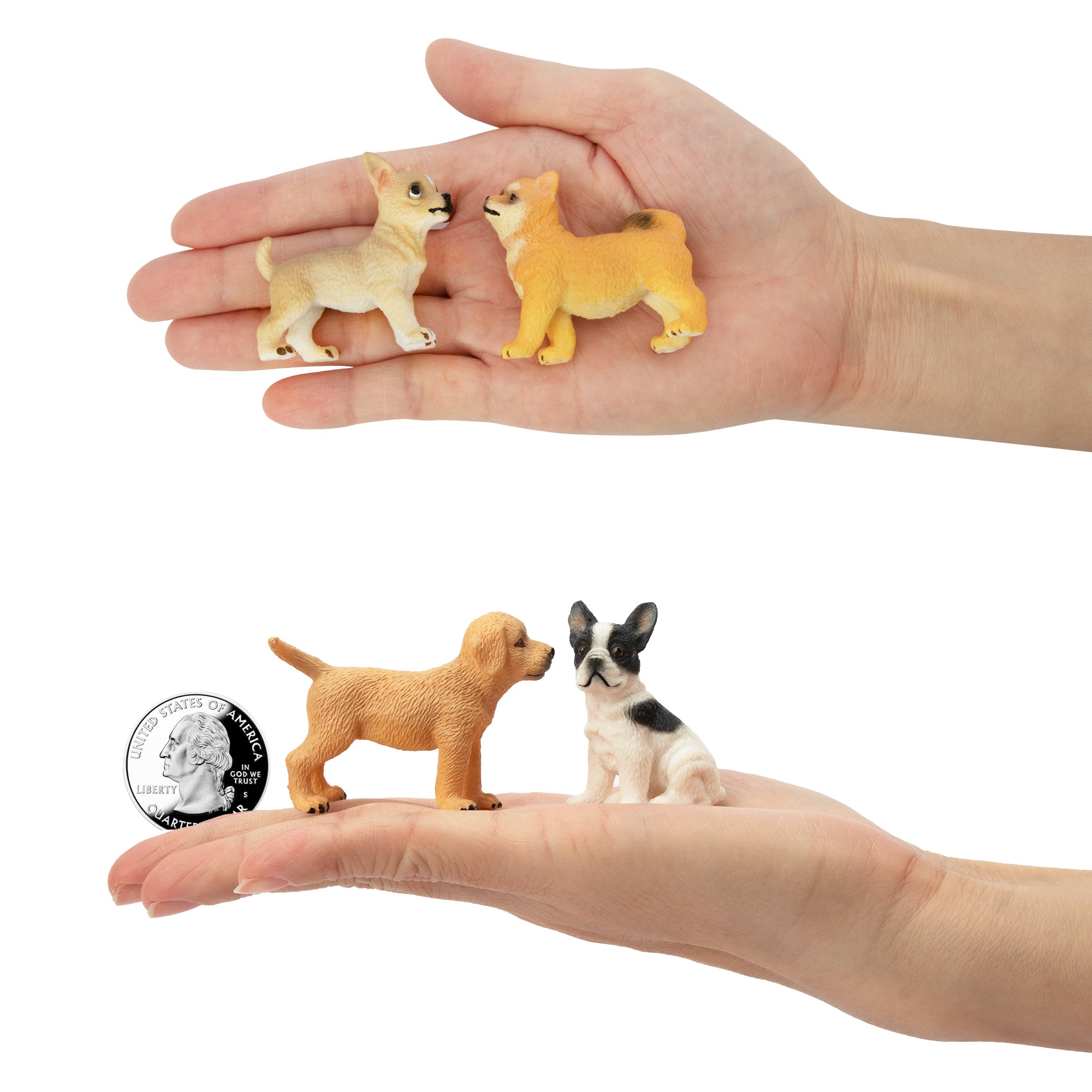 12-Piece Mini Dog Animal Figurines Playset-2-on hand