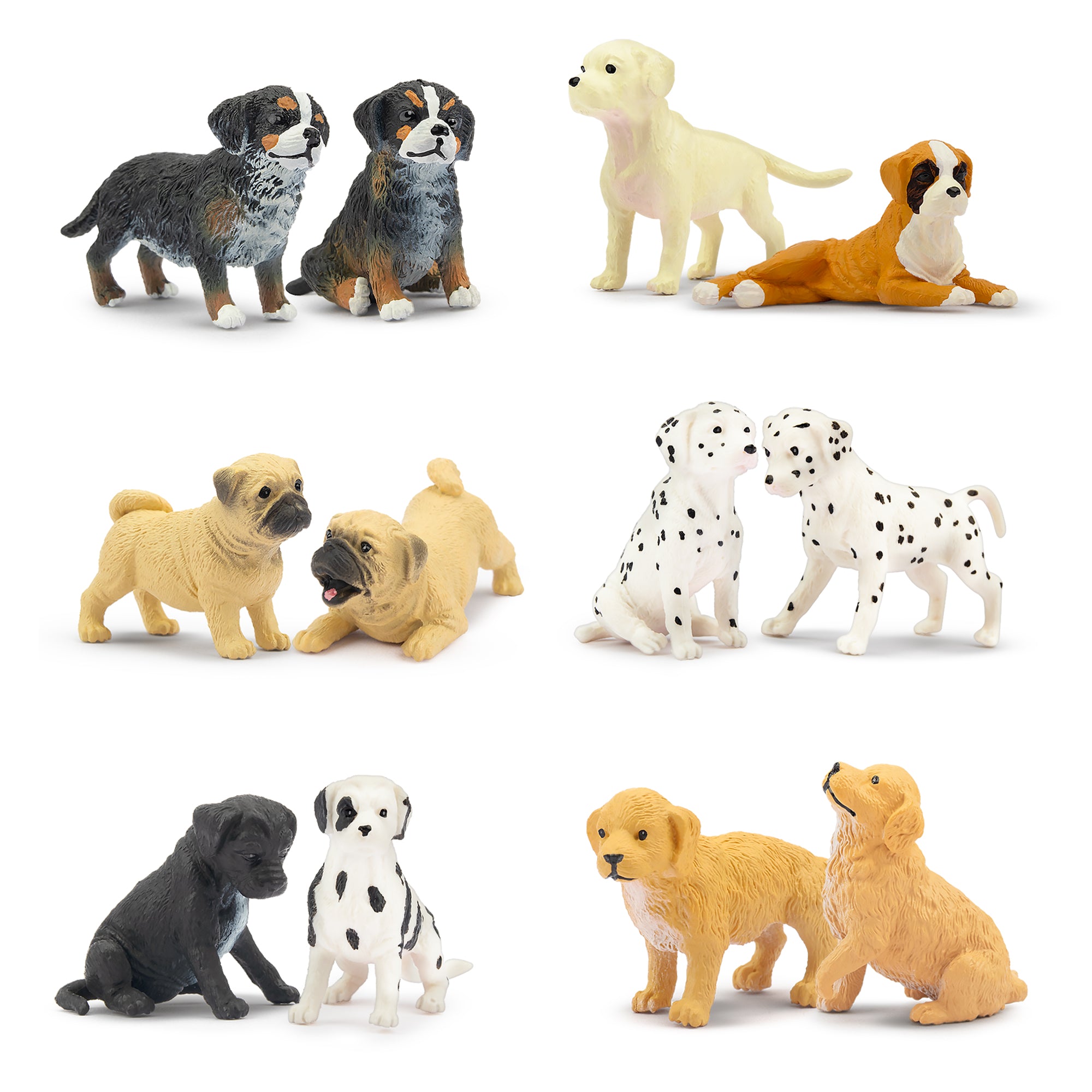 12-Piece Mini Dog Animal Figurines Playset-2