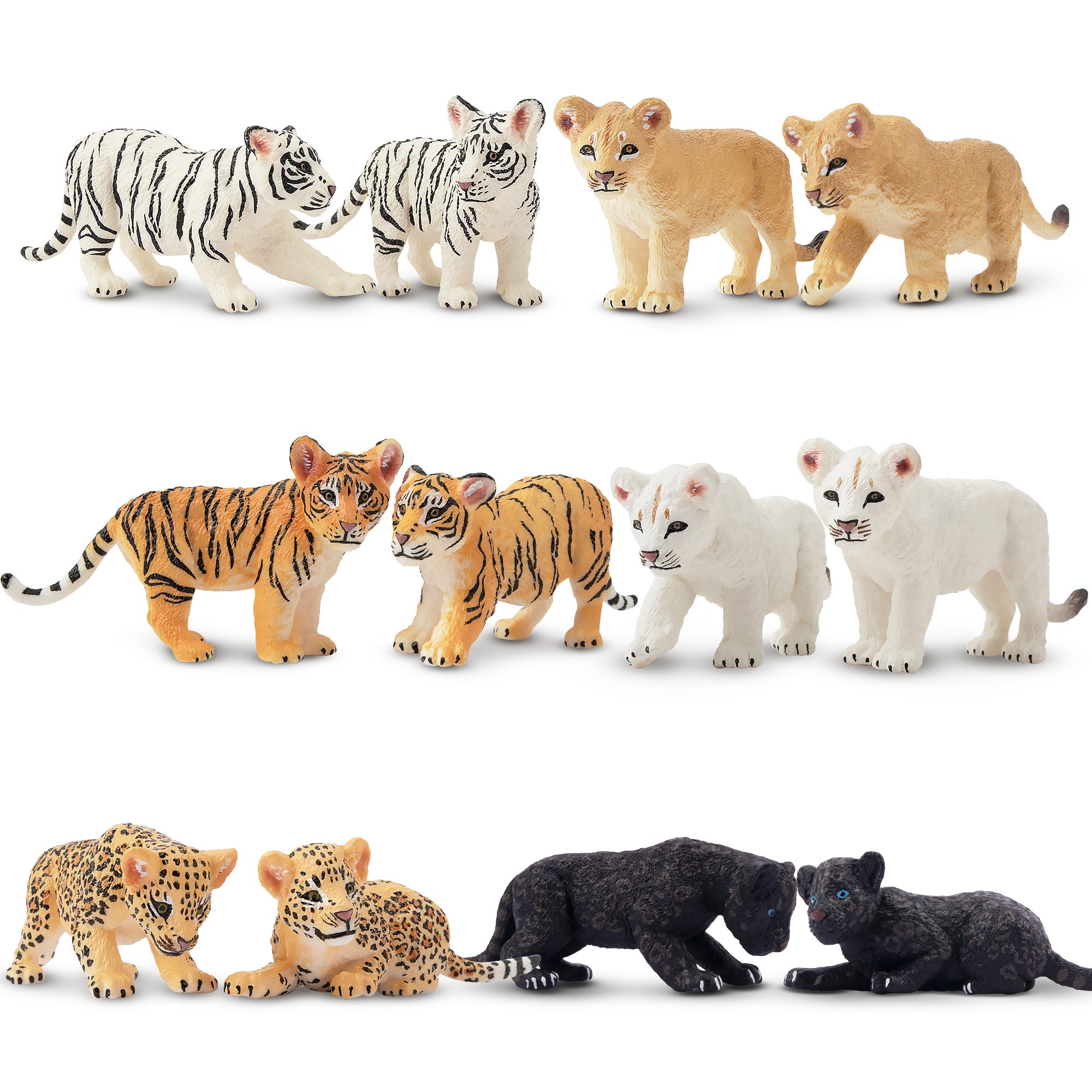 12-Piece Mini Tiger Cub Figurines Playset-2