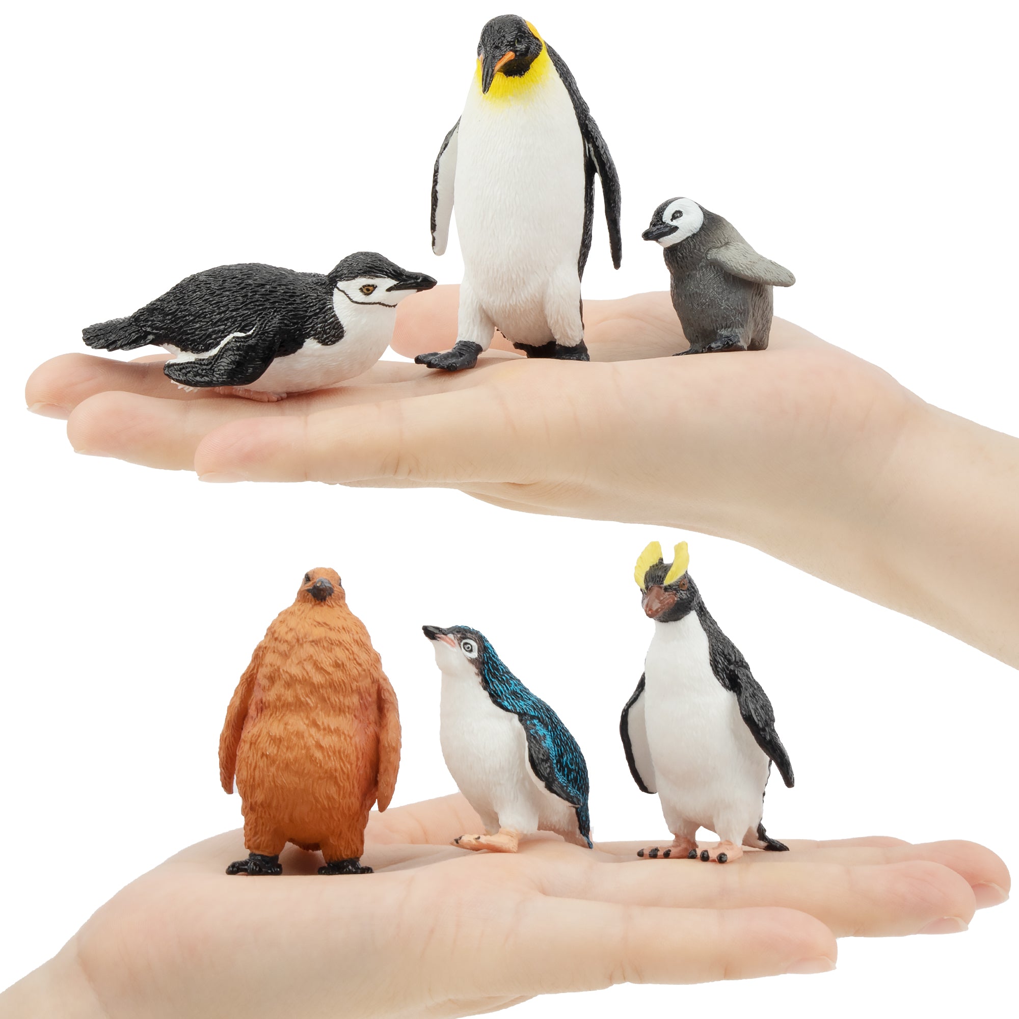 12-Piece Penguin Animal Figurines Playset-on hand