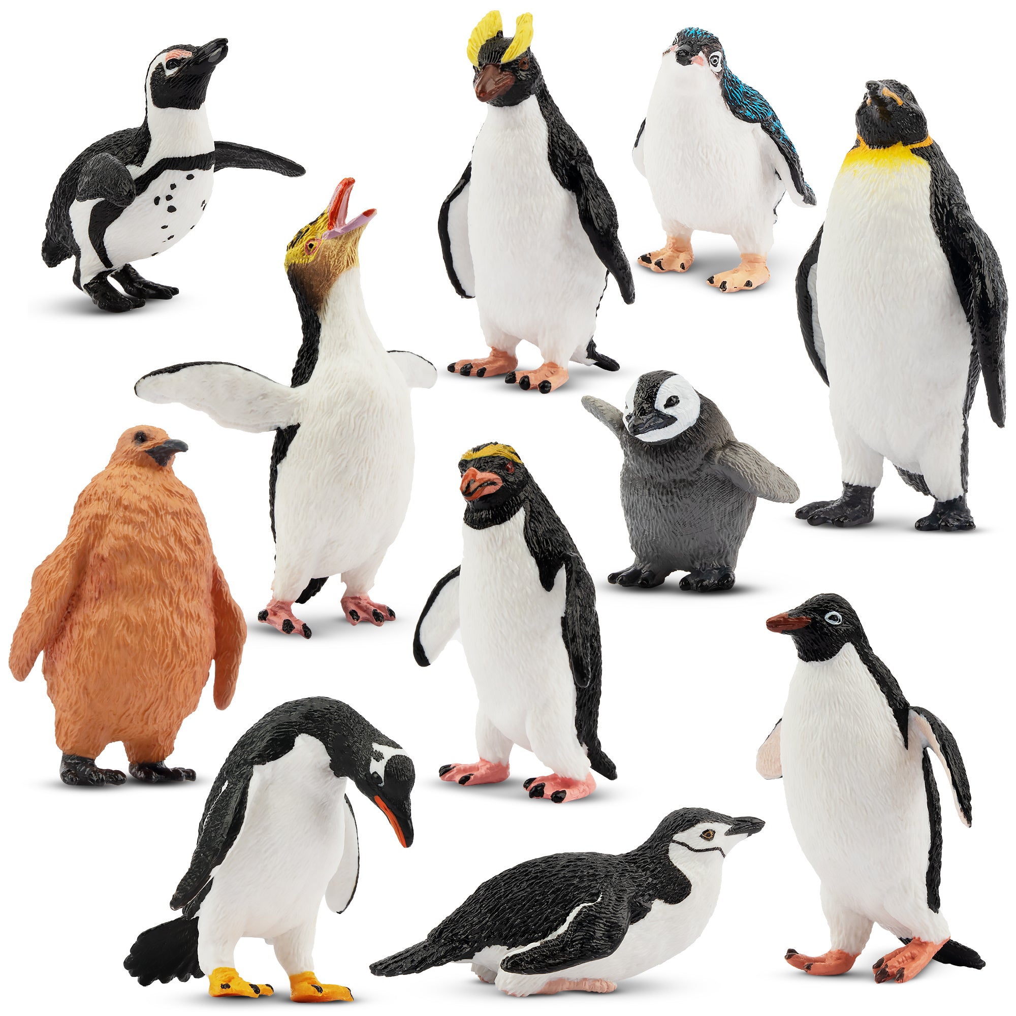 12-Piece Penguin Animal Figurines Playset