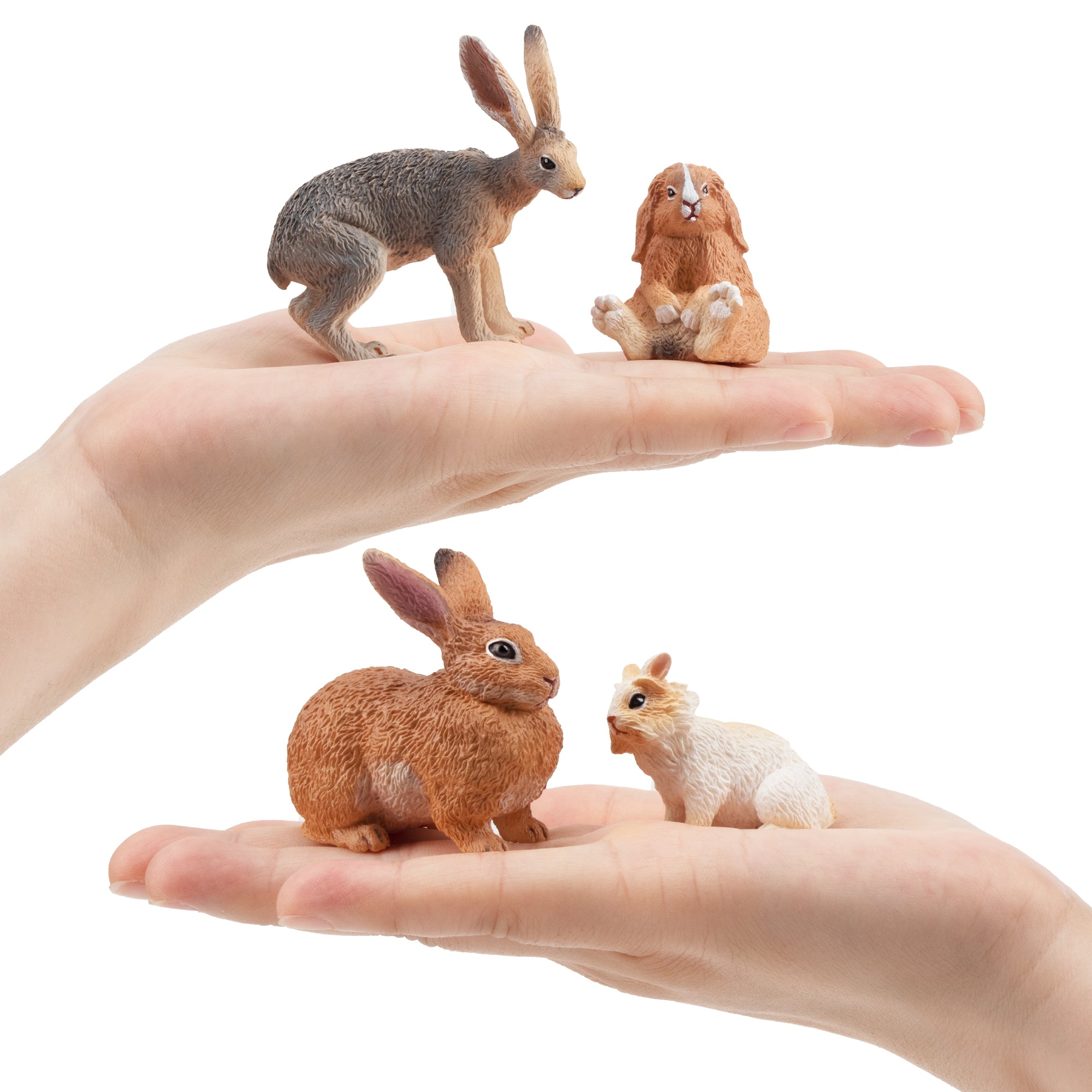 12-Piece Rabbit Animal Figurines Playset-on hand