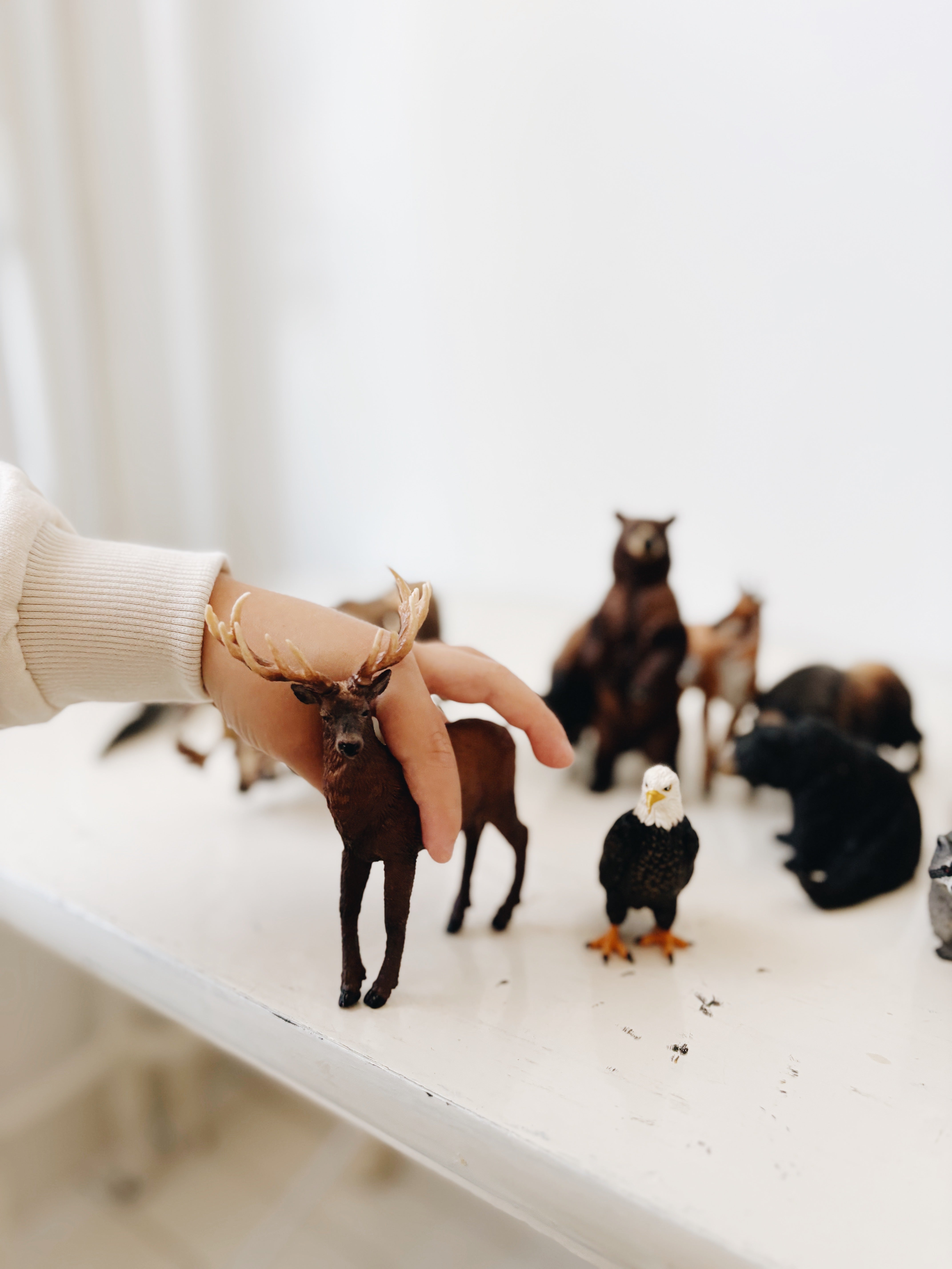 12-Piece North American Forest Animals Figurine Playset