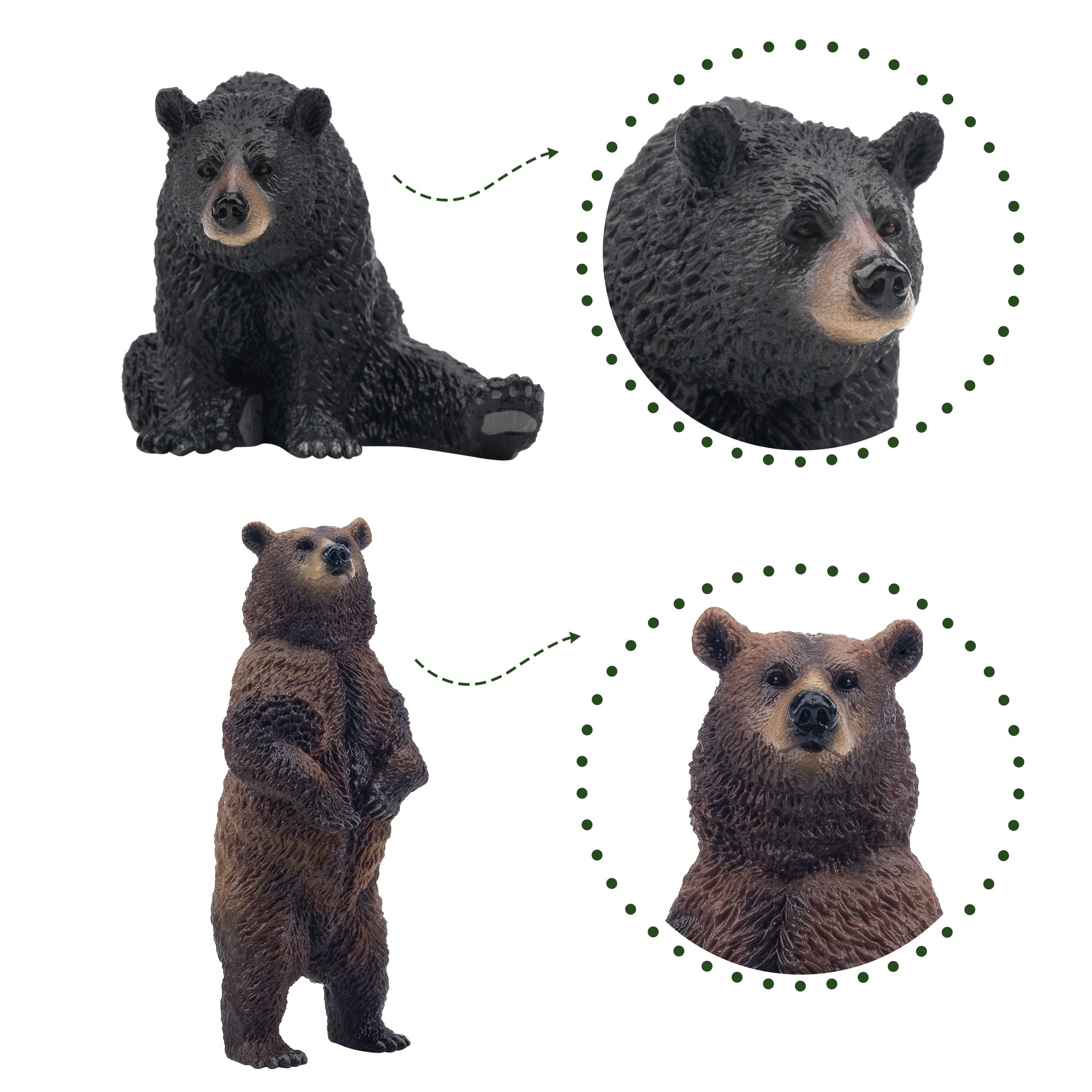 Ensemble de Figurines Animalières Animaux de la Forêt Nord-Américaine - 12 Pièces