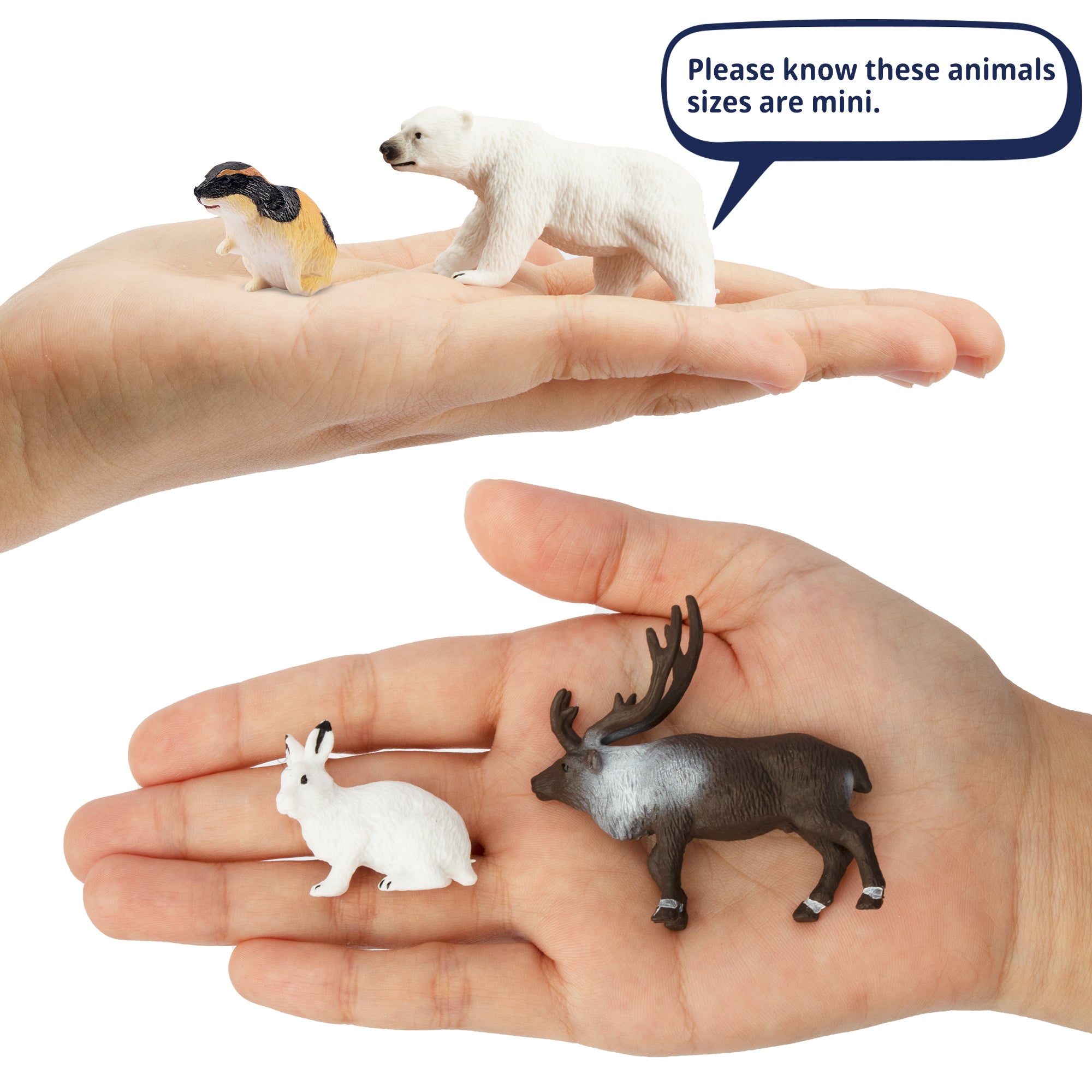 14-Piece Polar Animal Figurines Playset-on hand