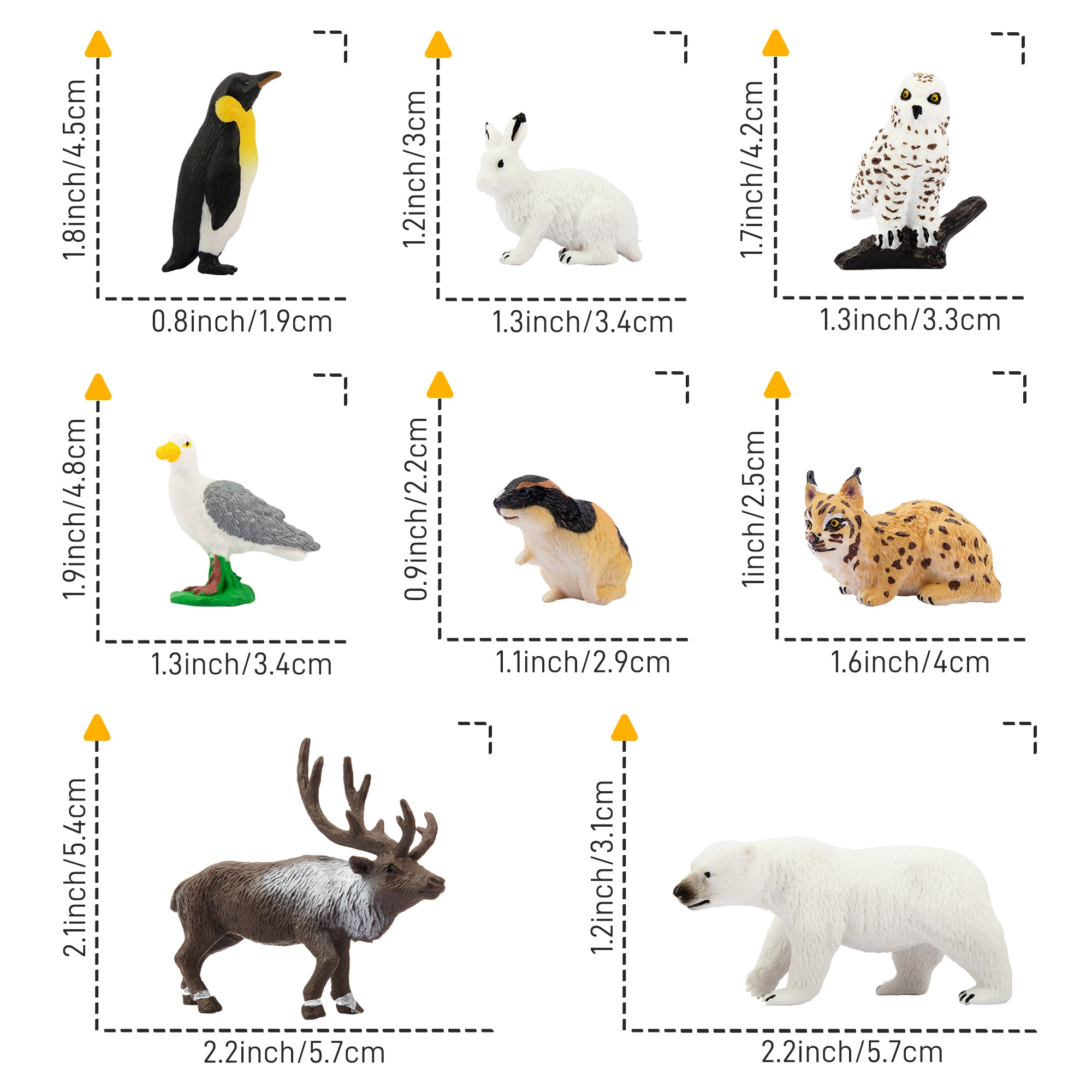 14-Piece Polar Animal Figurines Playset-size 1