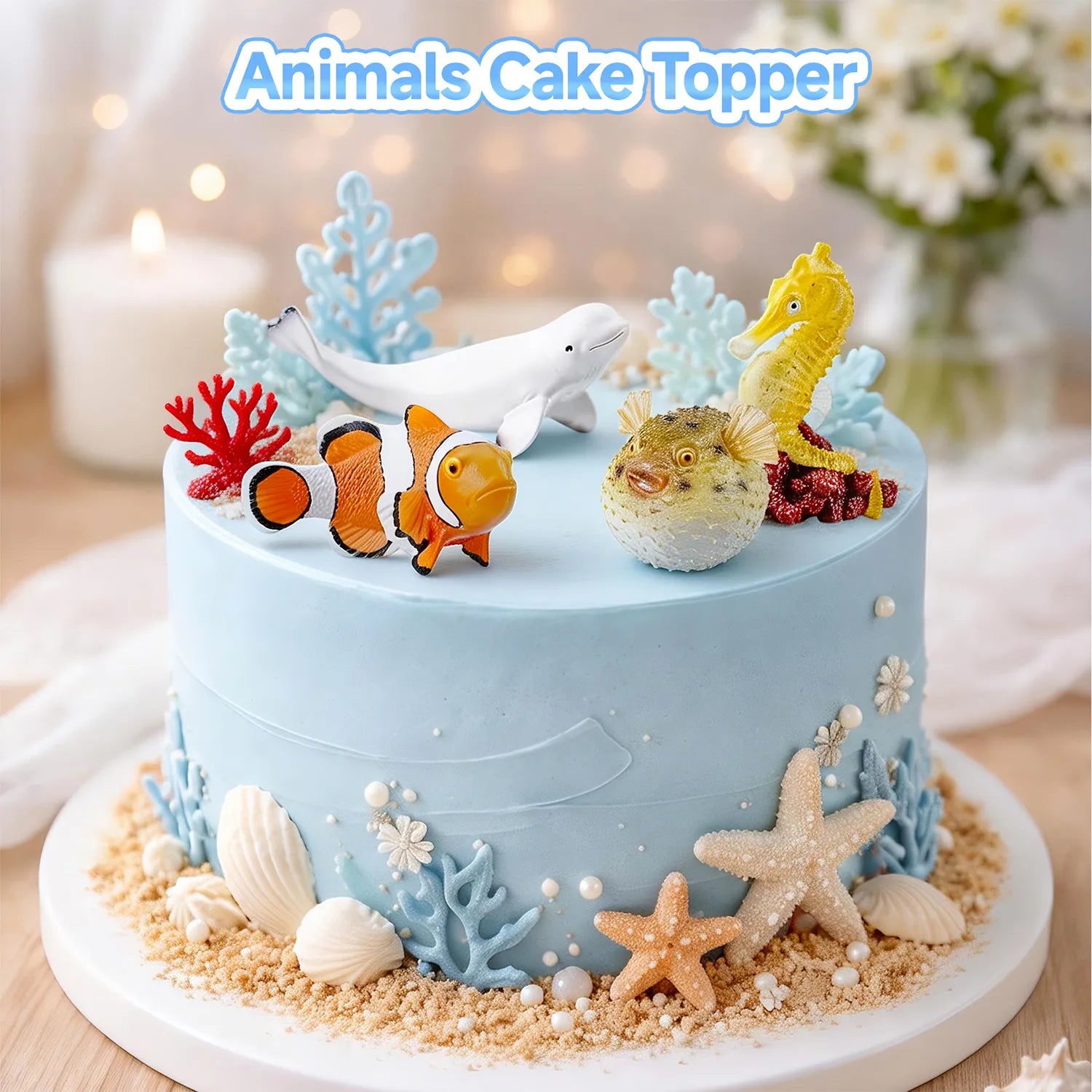 مجموعة لعب مكونة من 16 مجسّمًا لحيوانات بحرية