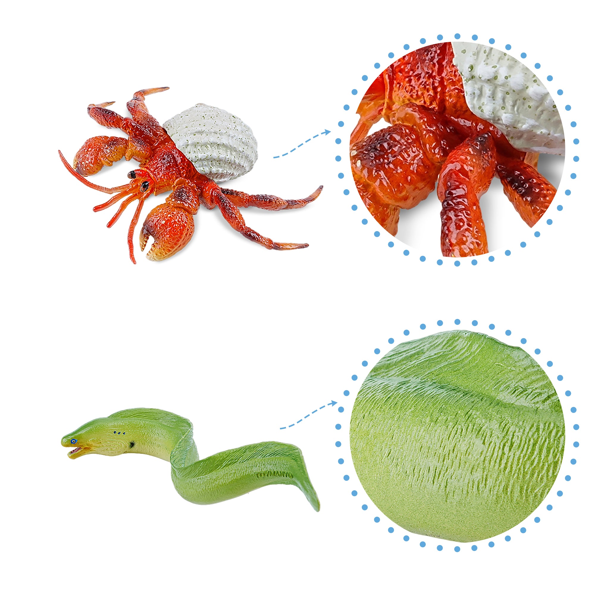 16-Piece Sea Animals Figurines Playset