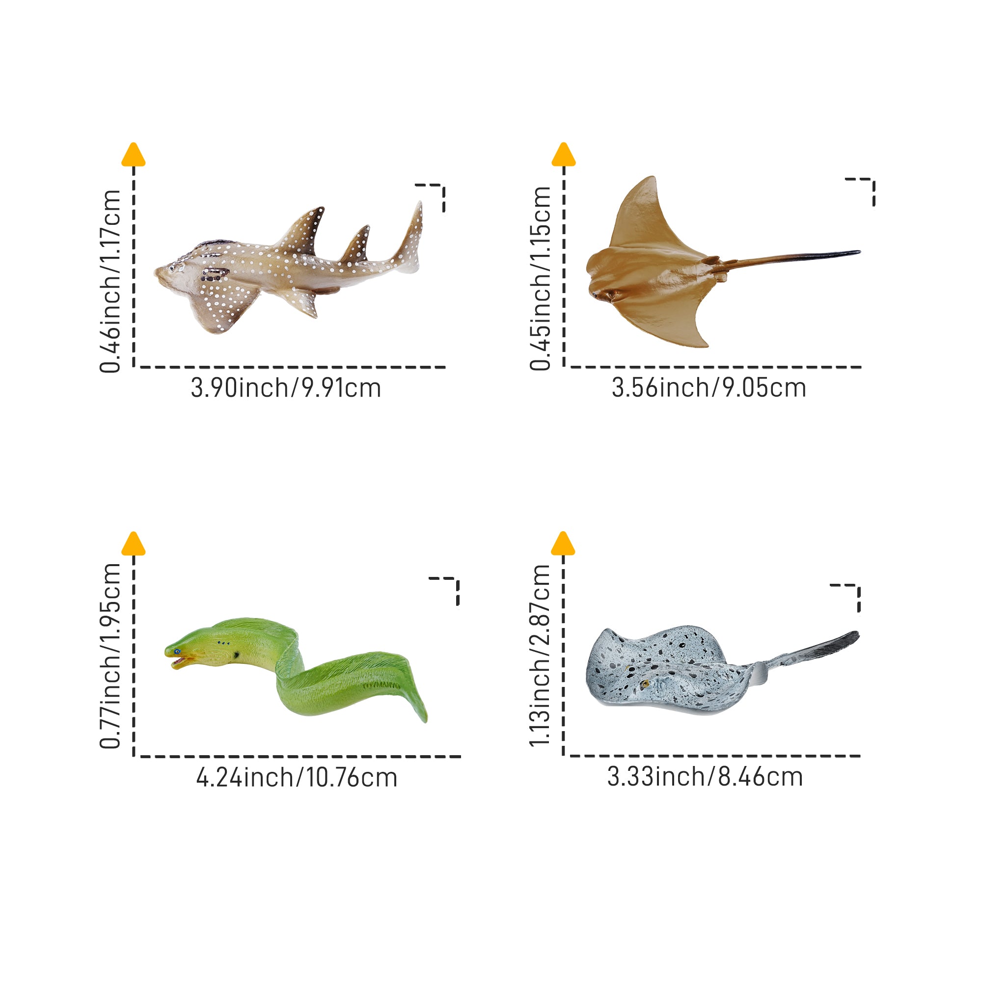 16-Piece Sea Animals Figurines Playset