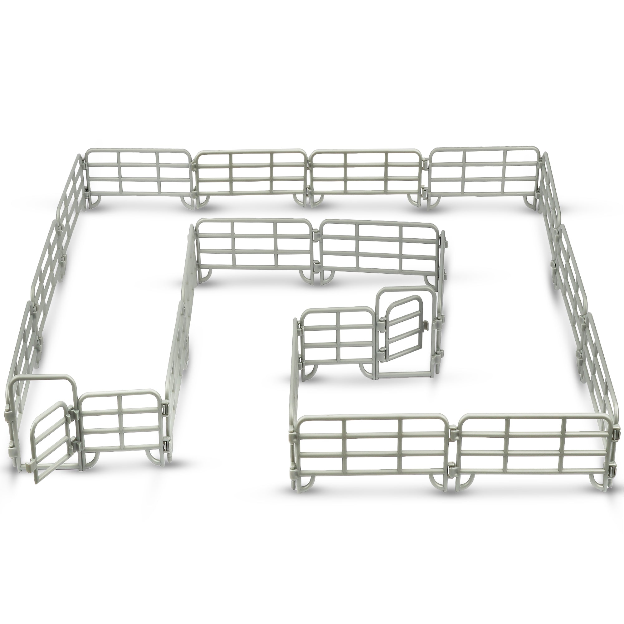 20-Piece Corral Fencing Panel Playset - Includes 18 Fences & 2 Gates-2