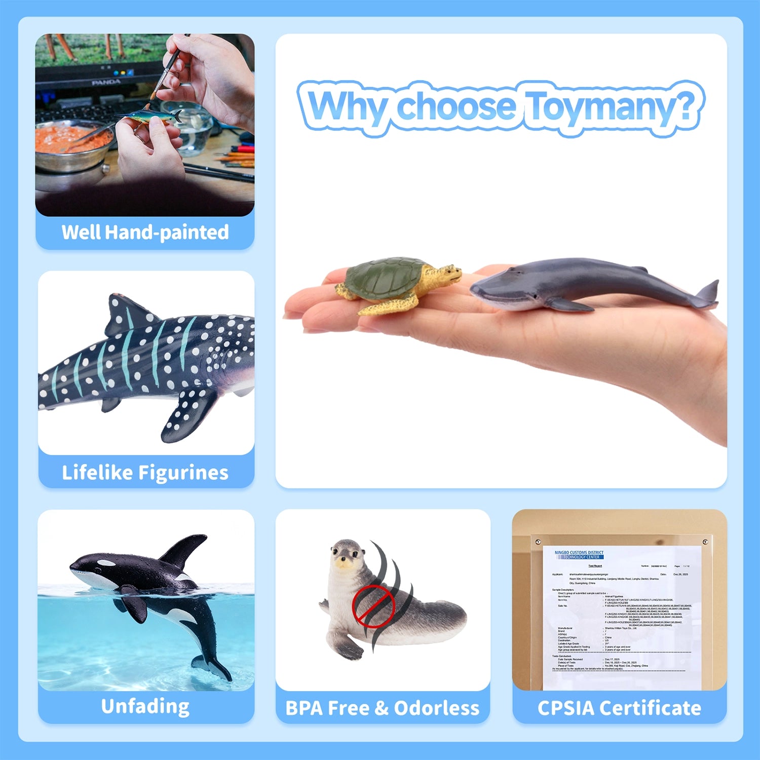 Juego de 24 piezas de mini figuras de animales del océano