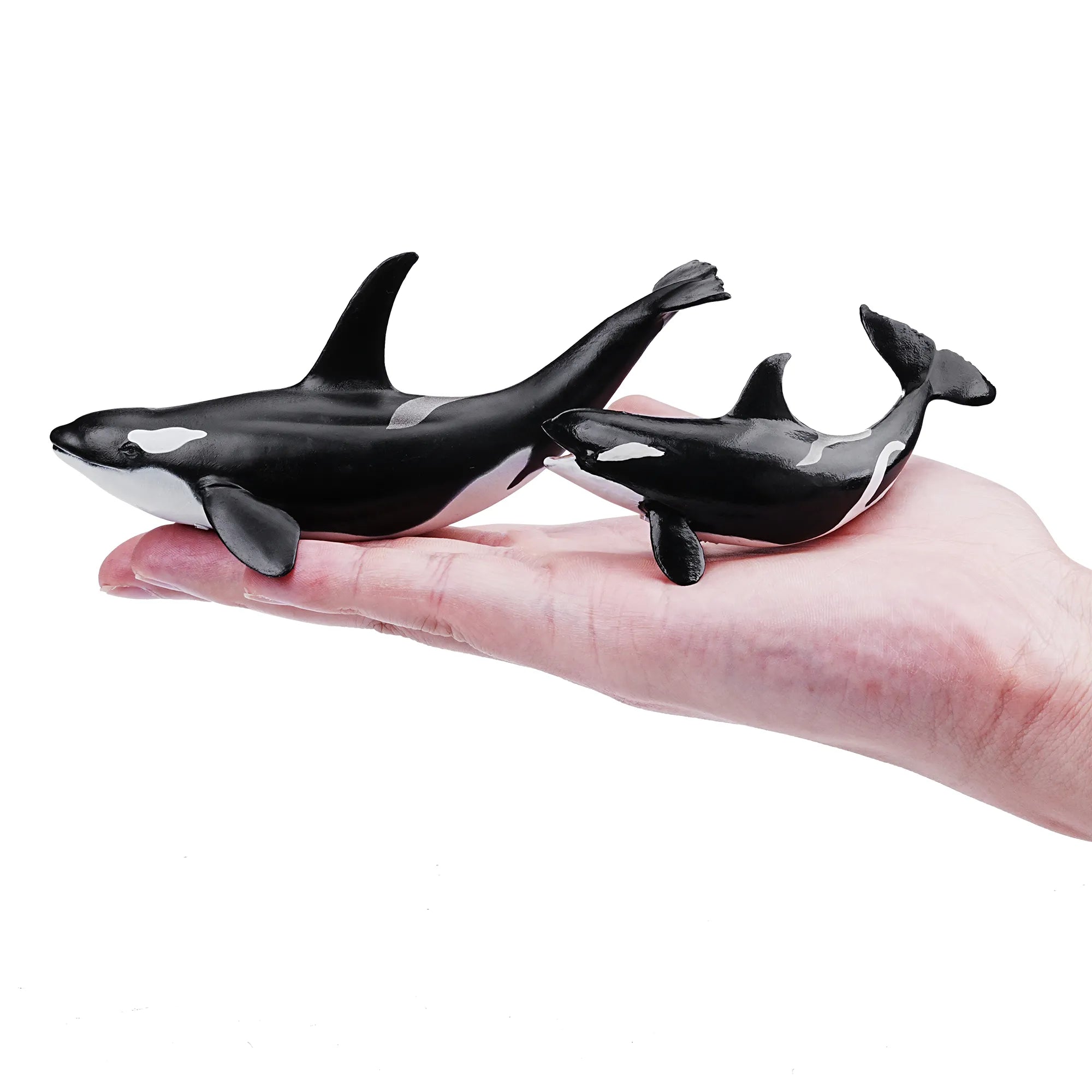 4-Piece Whale Adult & Calf Figurines Bundle