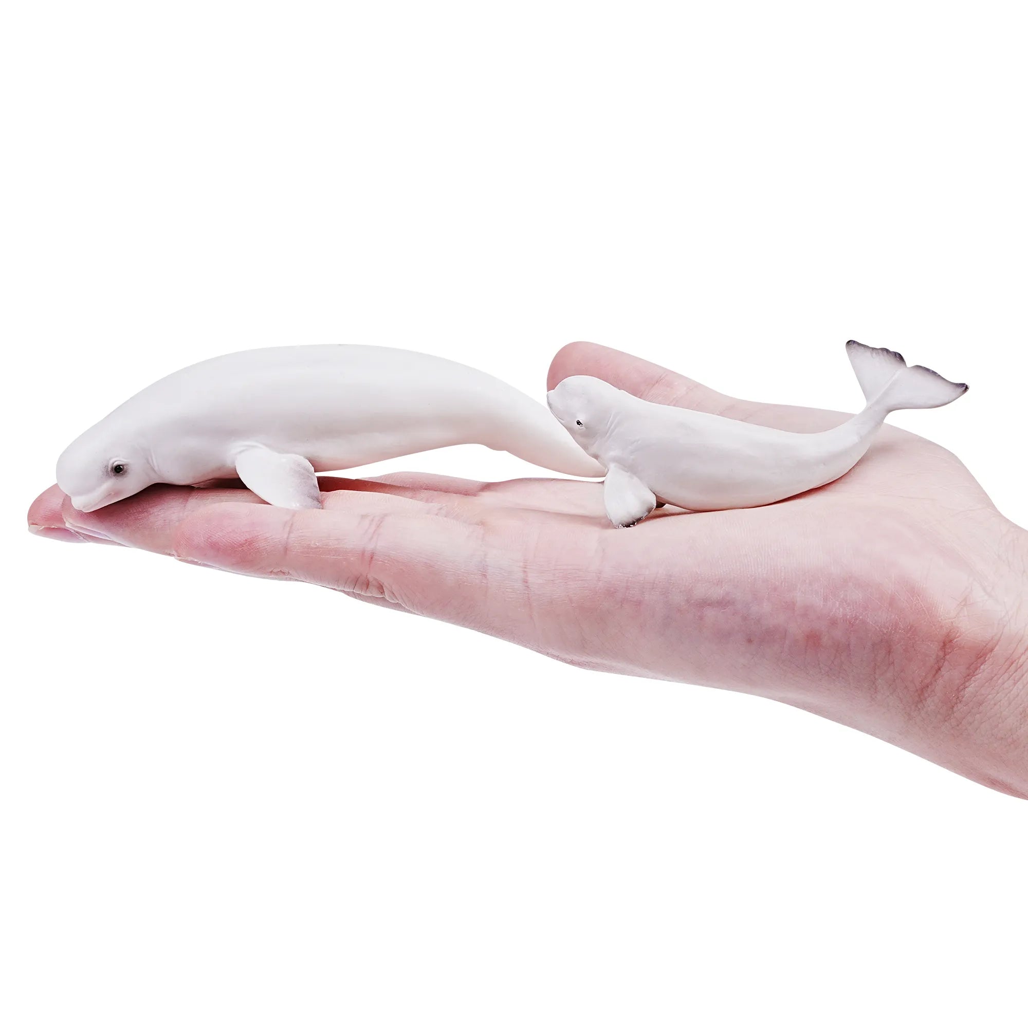 4-teiliges Set mit Walfiguren Erwachsene und Jungtiere