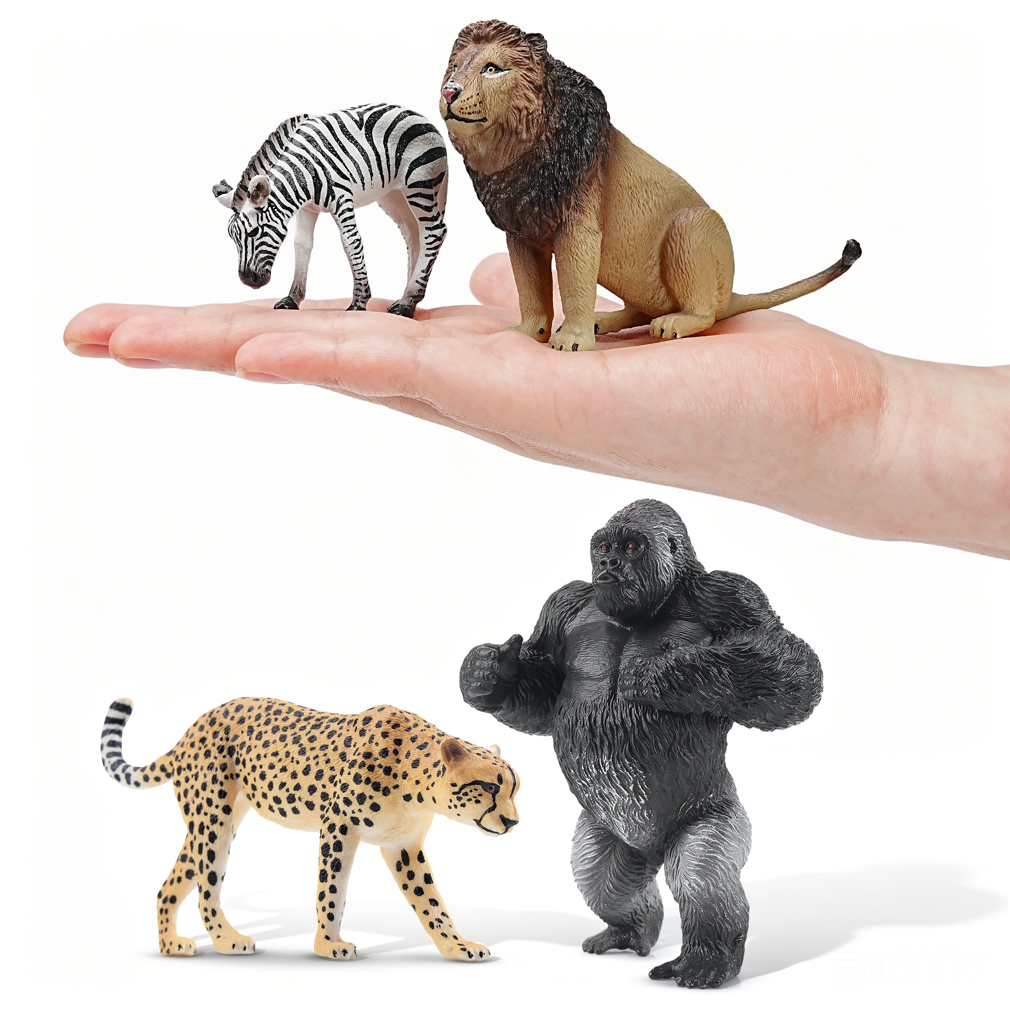 5-Piece Safari Animal Figurines Playset-on hand