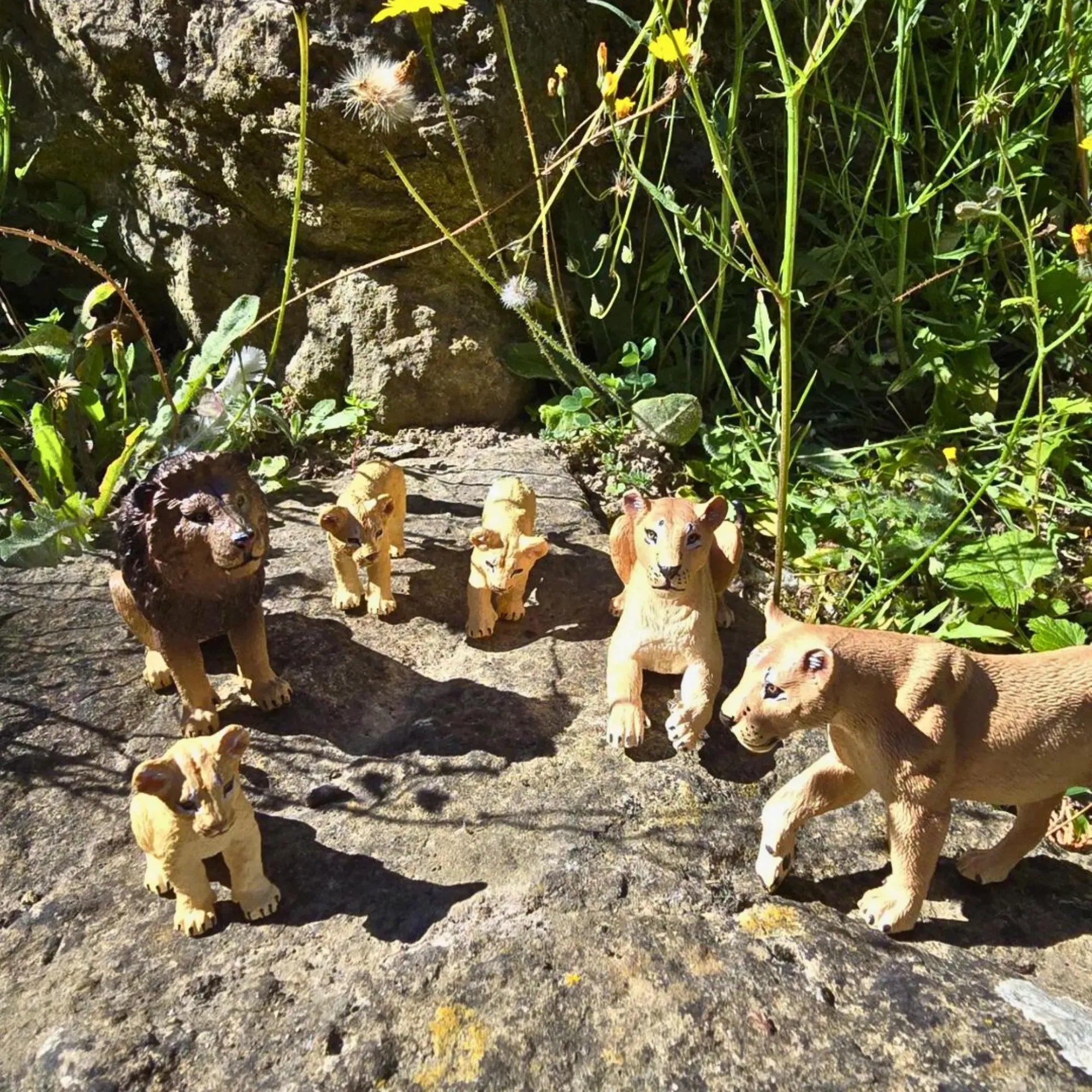 6-Piece 2-5 Lion Family Figurines Playset-scene 2