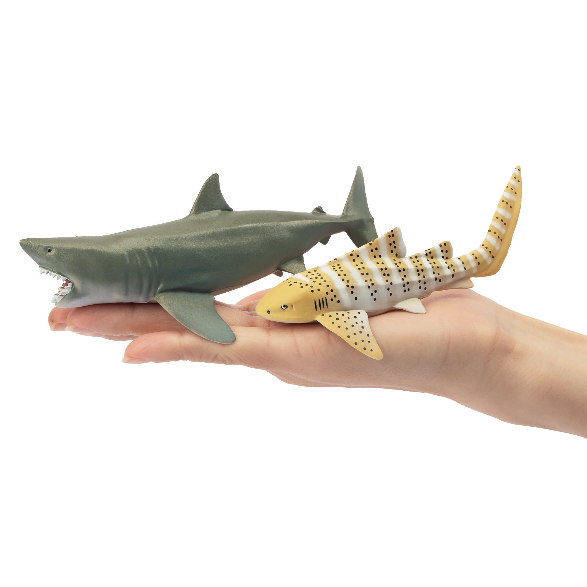 6-Piece 5-6 Shark Animal Figurines Playset-on hand