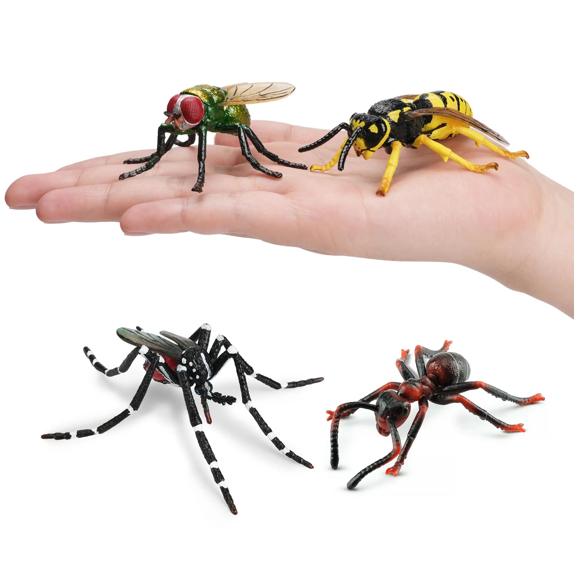 6-Piece Common Backyard Bug Figurines Set-on hand