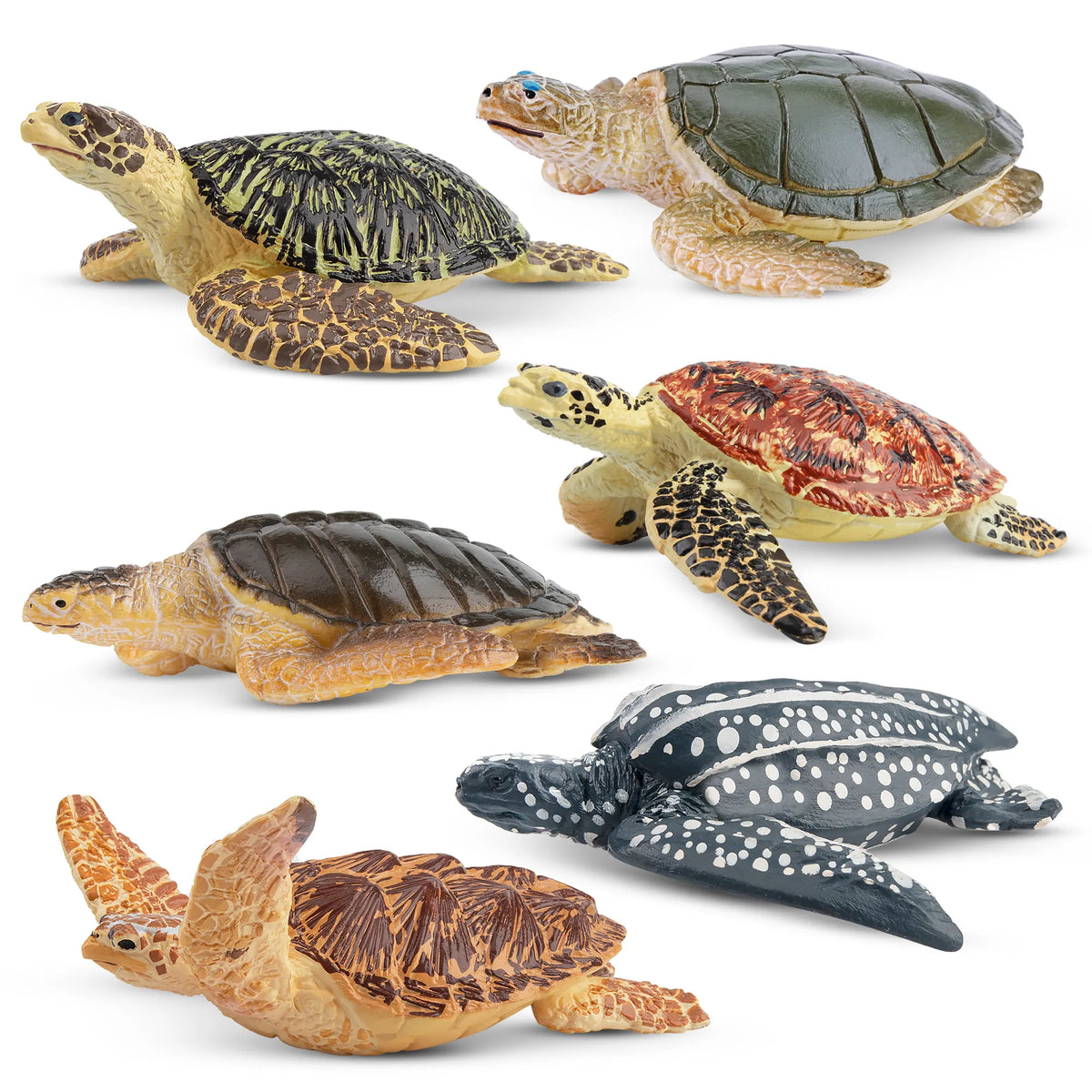 Toymany 6PCS Sea Turtle Figurines Playset | Animal Figurine Toy