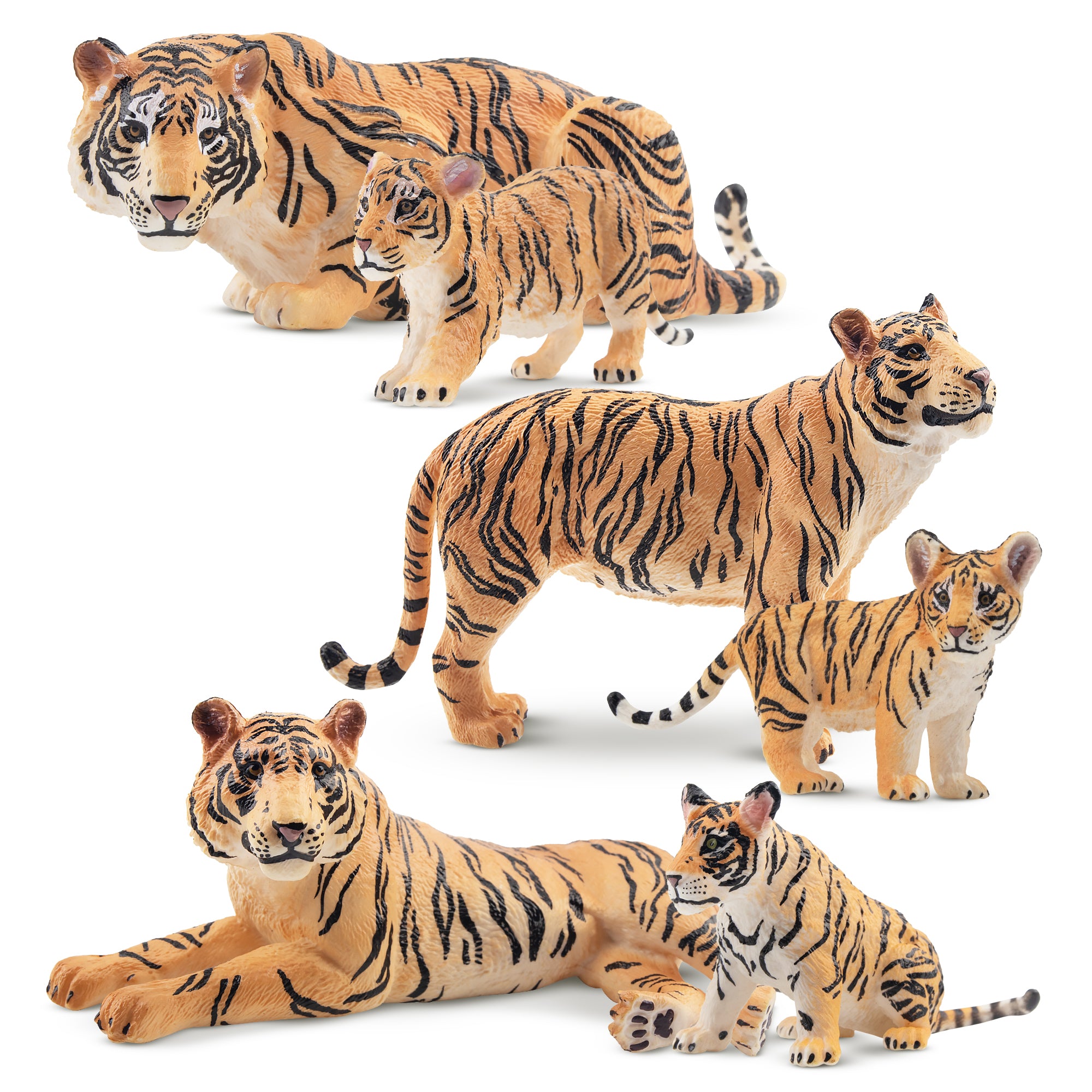 6-Piece Tiger Family Figurines Playset-2