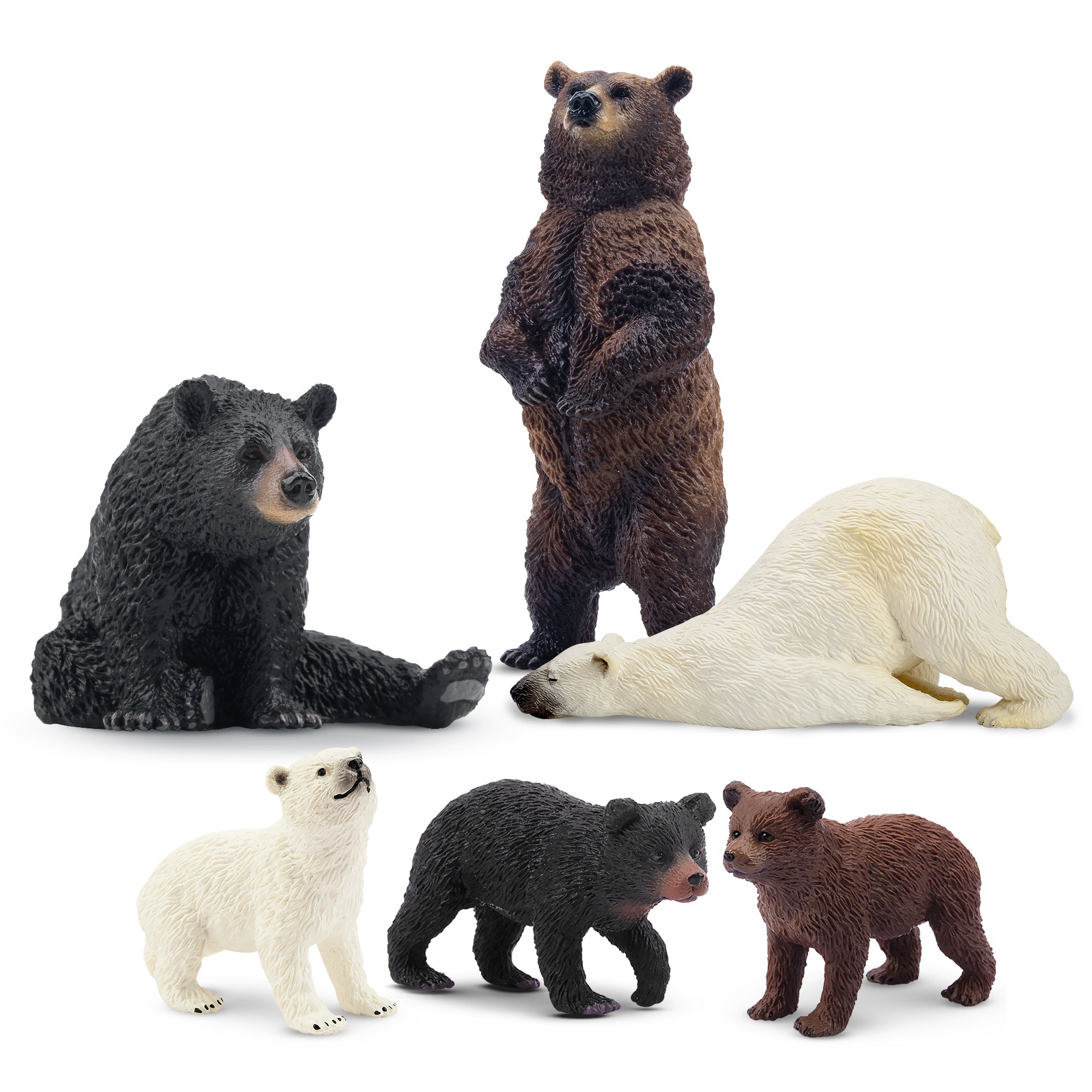 6-Piece Wild Bear Figurines Playset