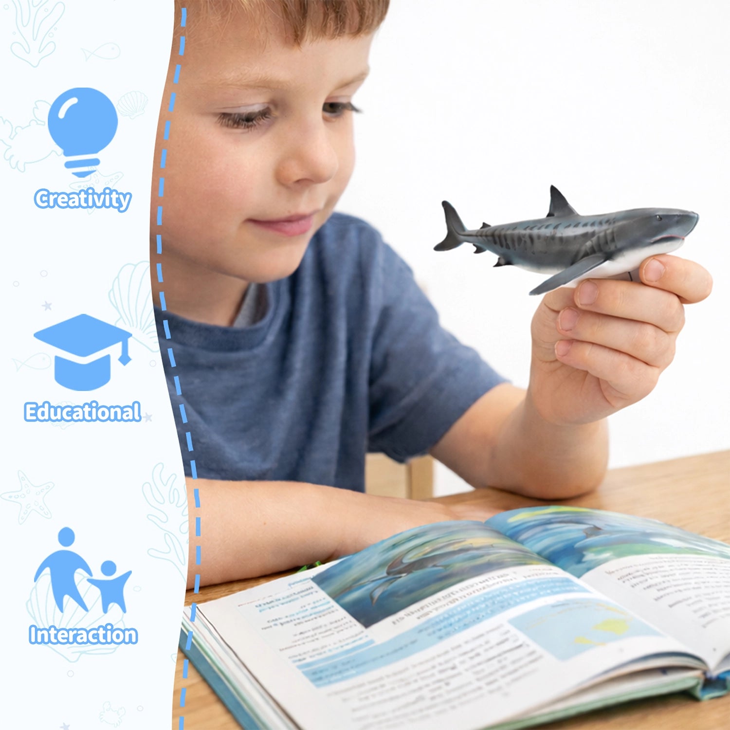 6-Piece Shark Figurine Playset