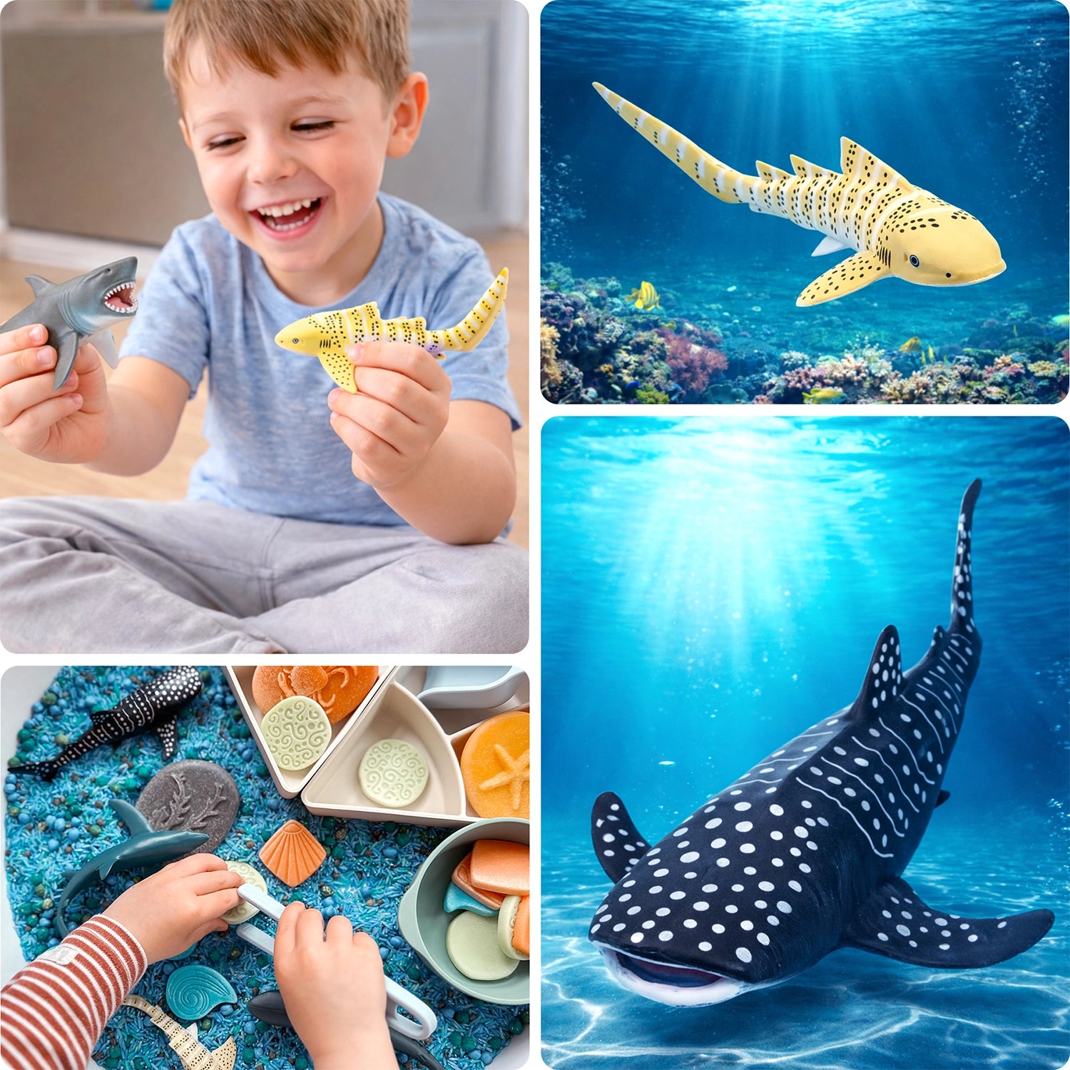 6-Piece Shark Figurine Playset