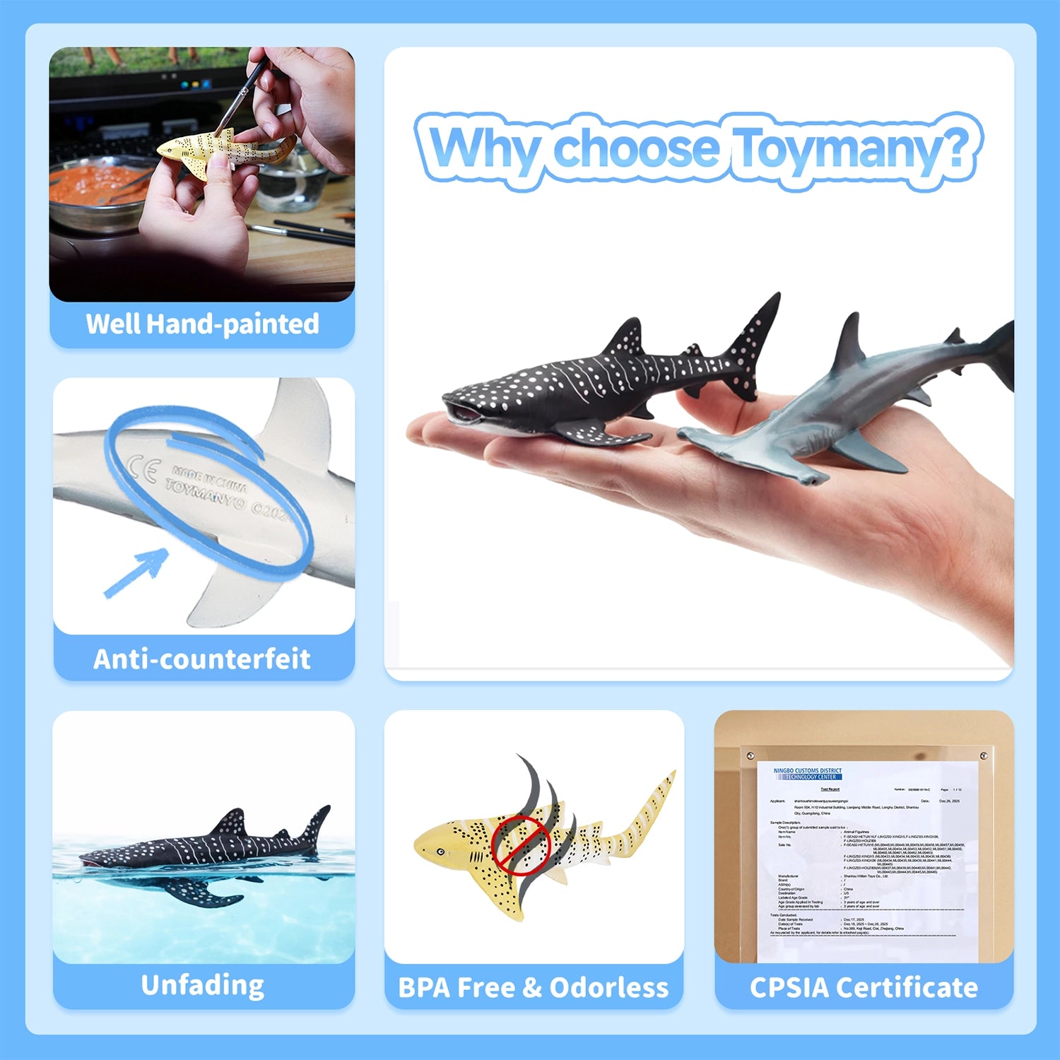 6-Piece Shark Figurine Playset