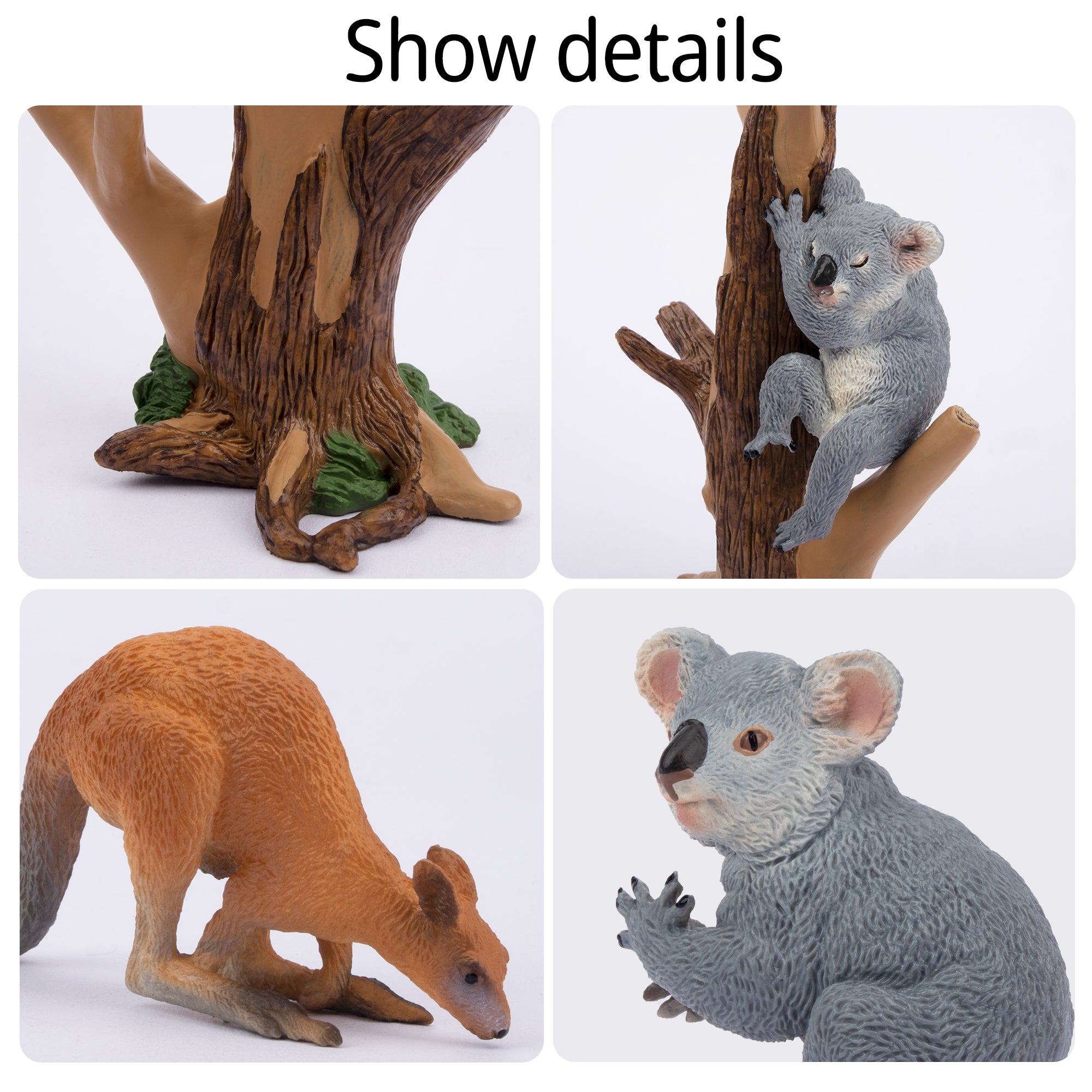 7-Piece Australian Wildlife Figurines Playset with Koala & Kangaroo-detail