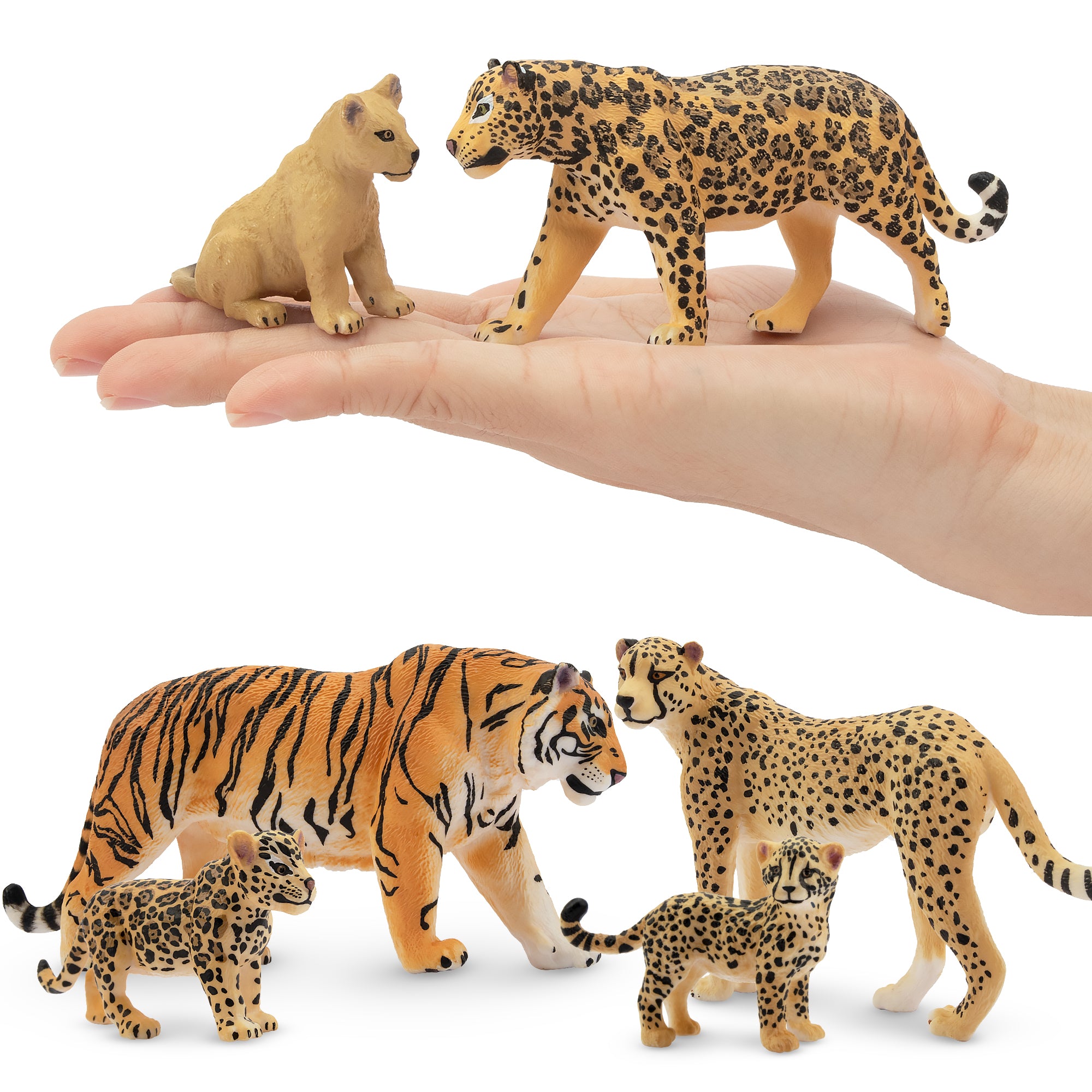 8-Piece Jungle Animals with Parent & Cub Set-on hand