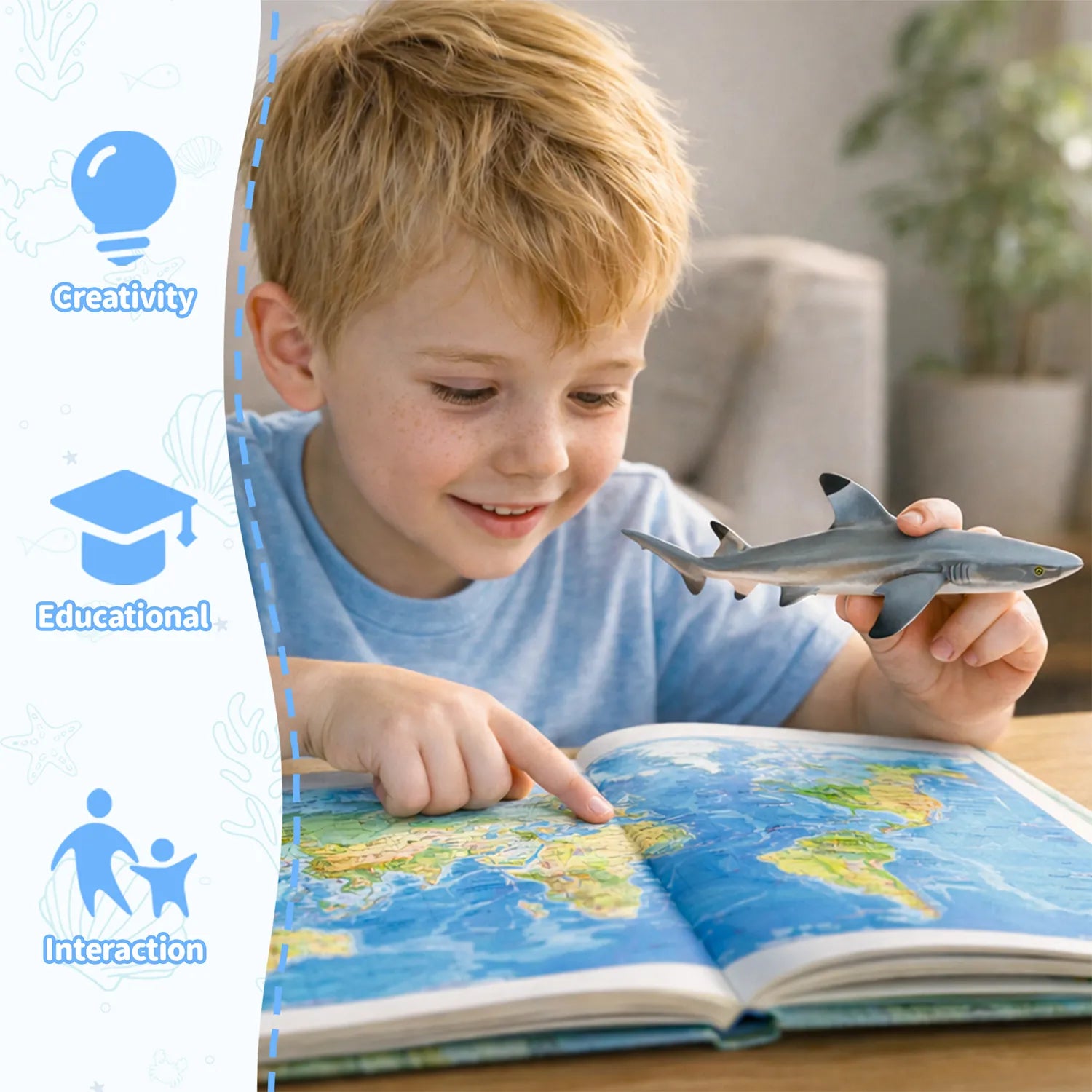 8-Piece Shark Figurine Playset