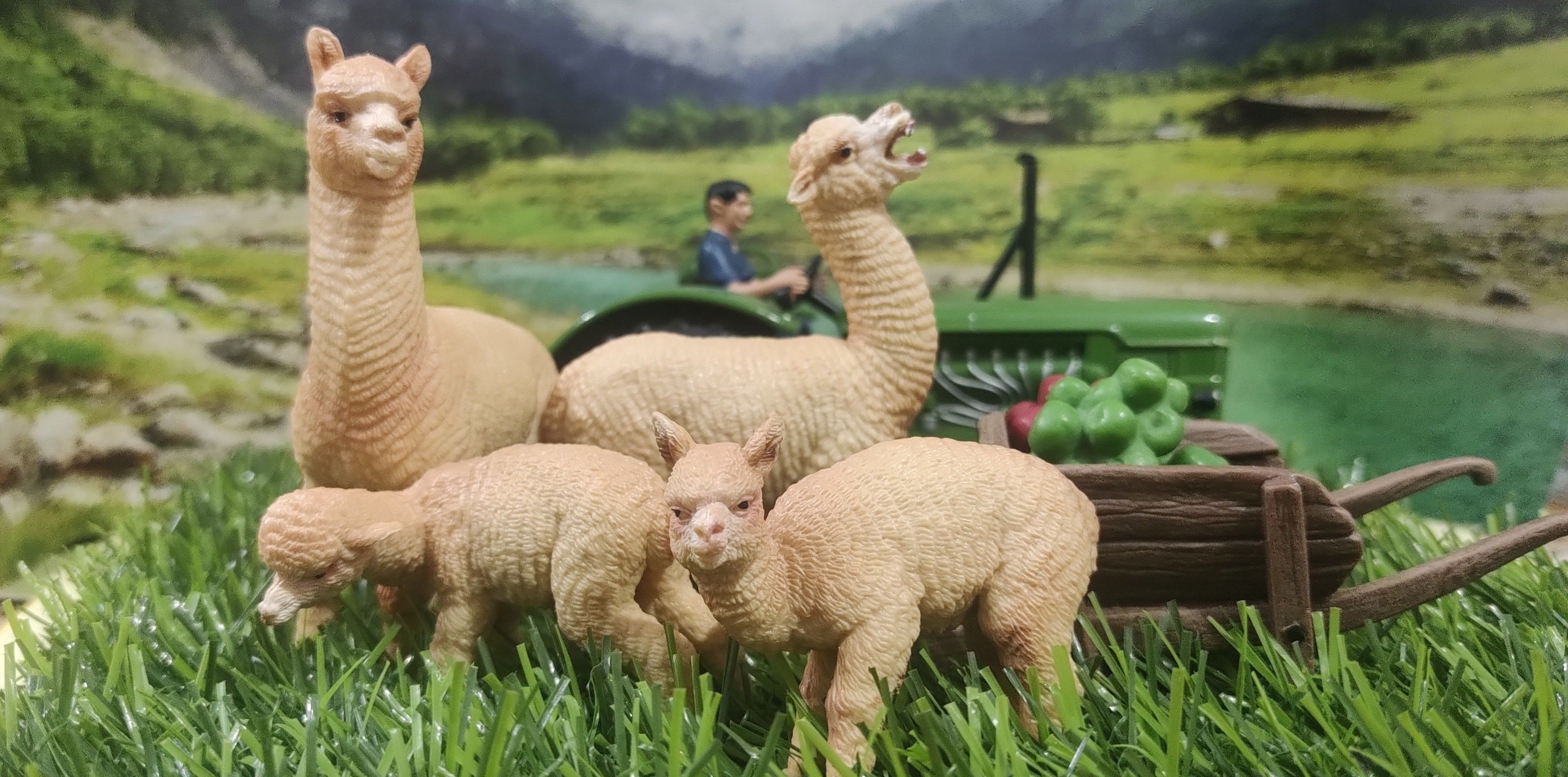 Jeu de Figurines Alpacas Réalistes - Ensemble de 8 Pièces Toymany