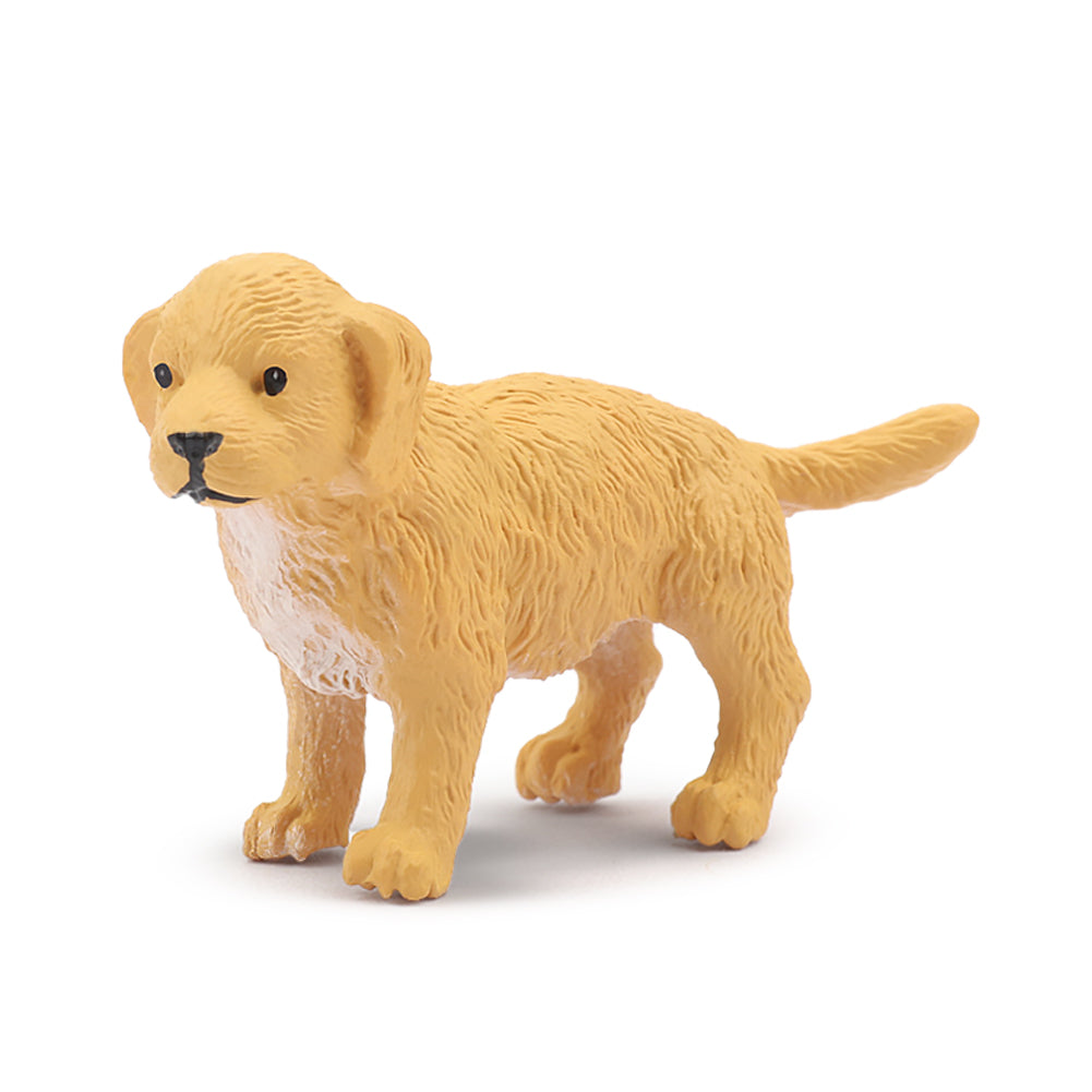Toymany Mini Stehende Golden-Retriever-Welpen-Figuren-Spielzeug