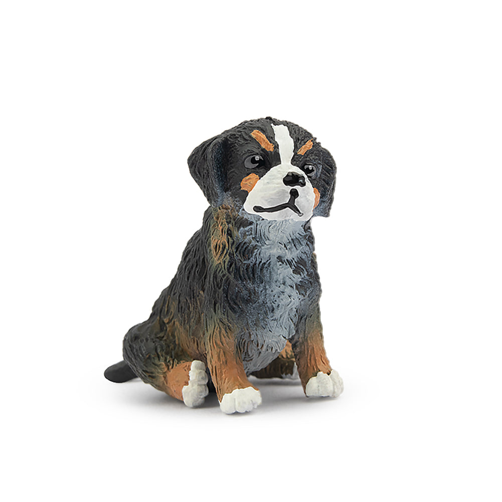 Toymany Mini Sitzender Berner-Sennenhund-Welpen-Figuren-Spielzeug