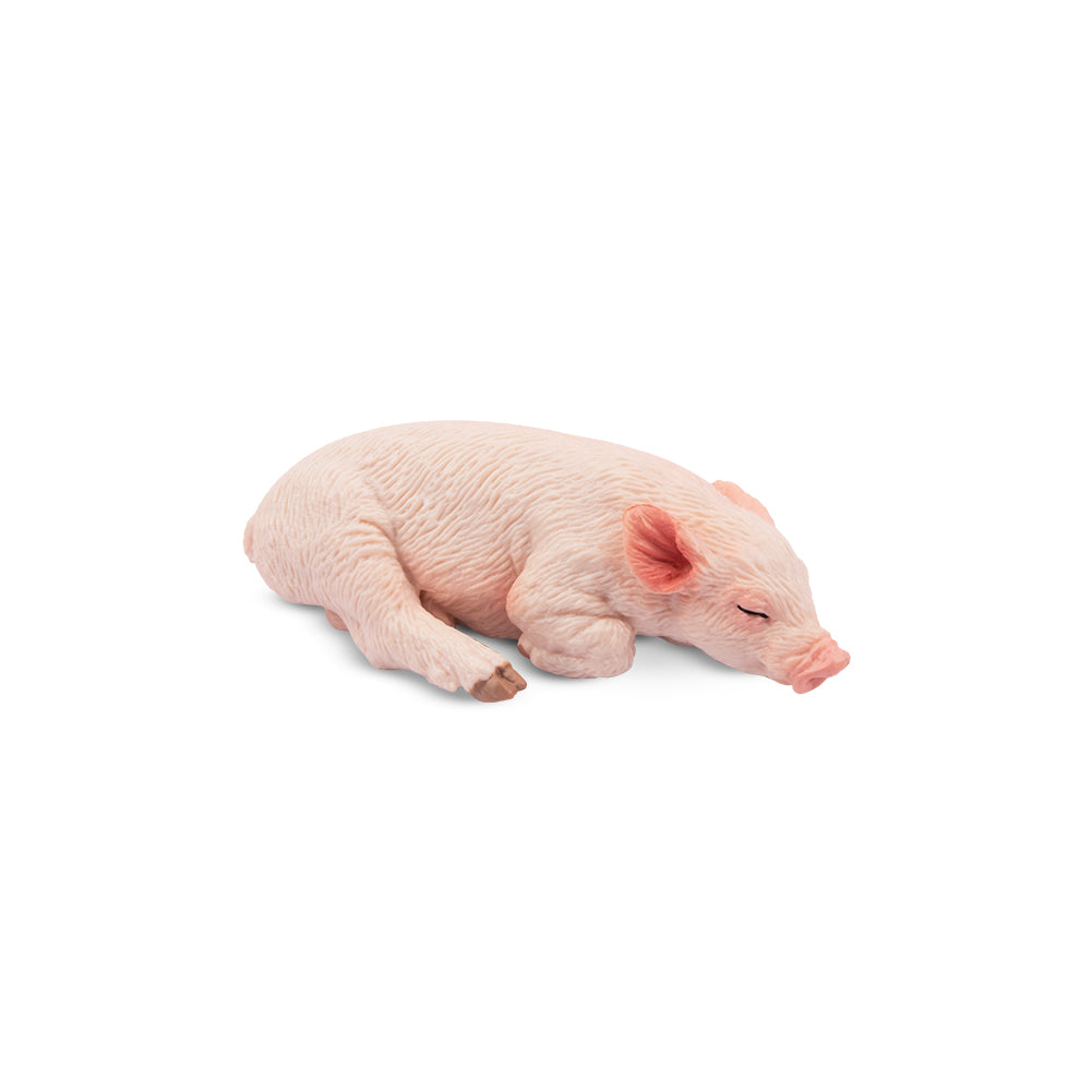 Toymany Sleeping Pink Piglet Figurine Toy