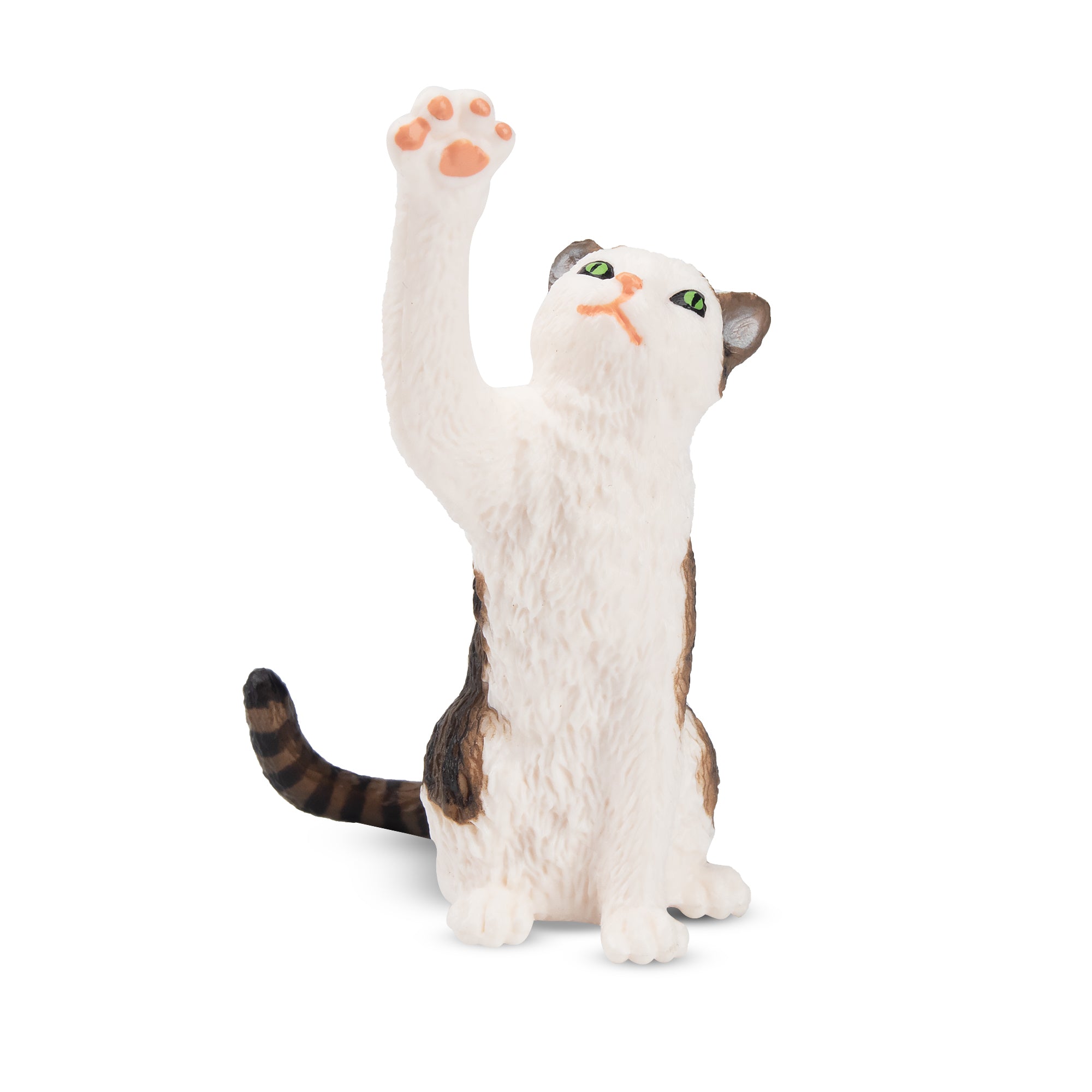 Toymany-Mini-Waving-Tabby-and-White-Cat-Figurine-Toy