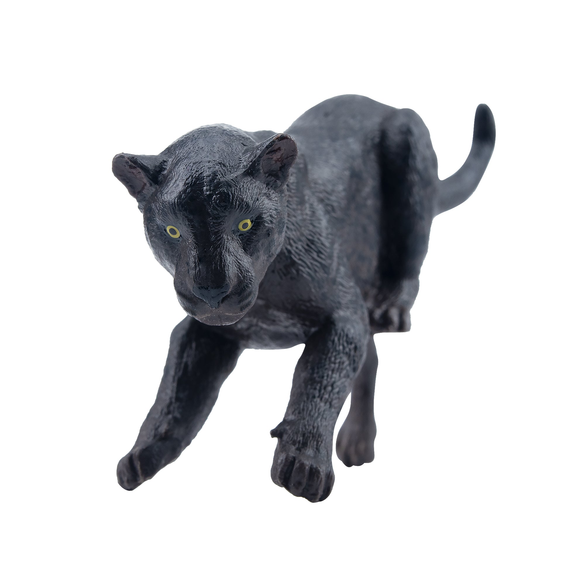 Toymany Schwarze Liegende Weibliche Jaguar-Figur Spielzeug