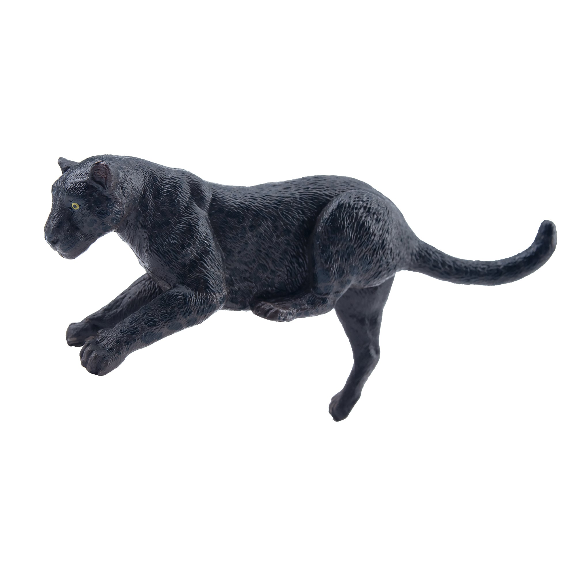 Toymany Schwarze Liegende Weibliche Jaguar-Figur Spielzeug