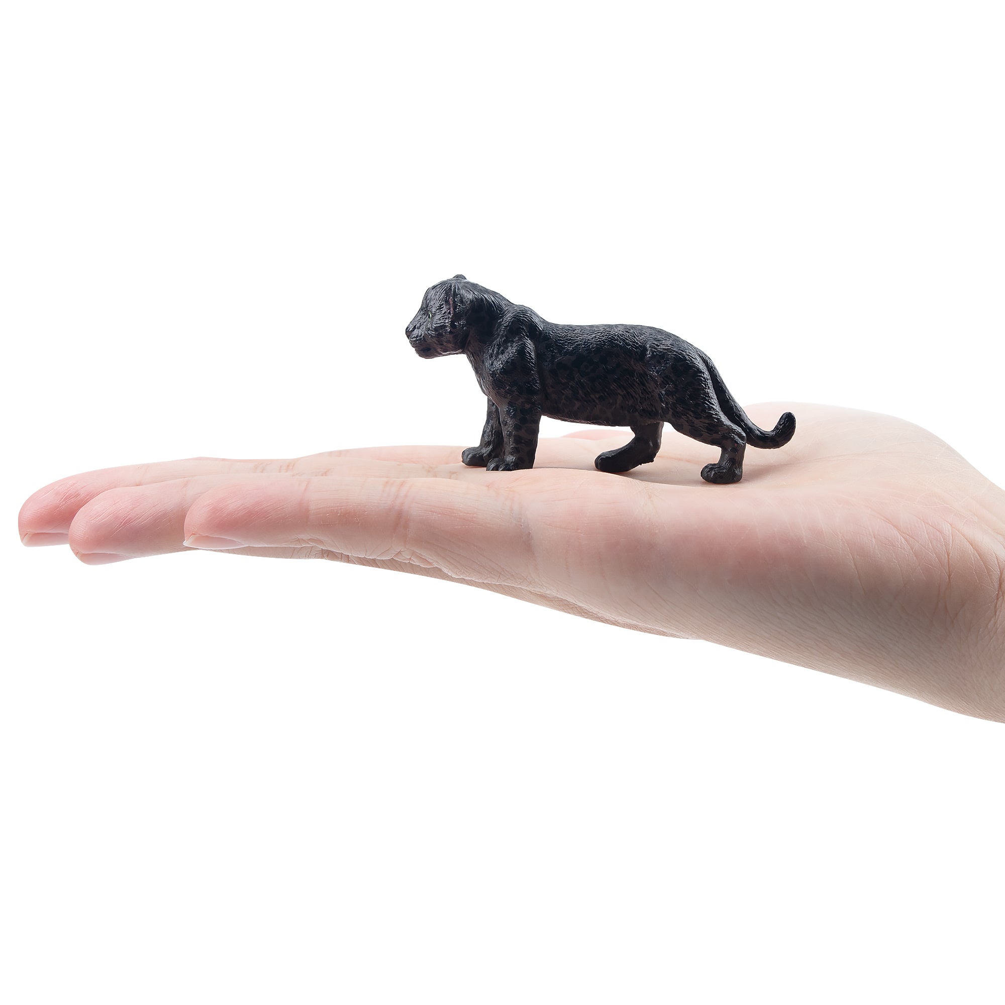 Toymany Black Standing Jaguar Cub Figurine Toy