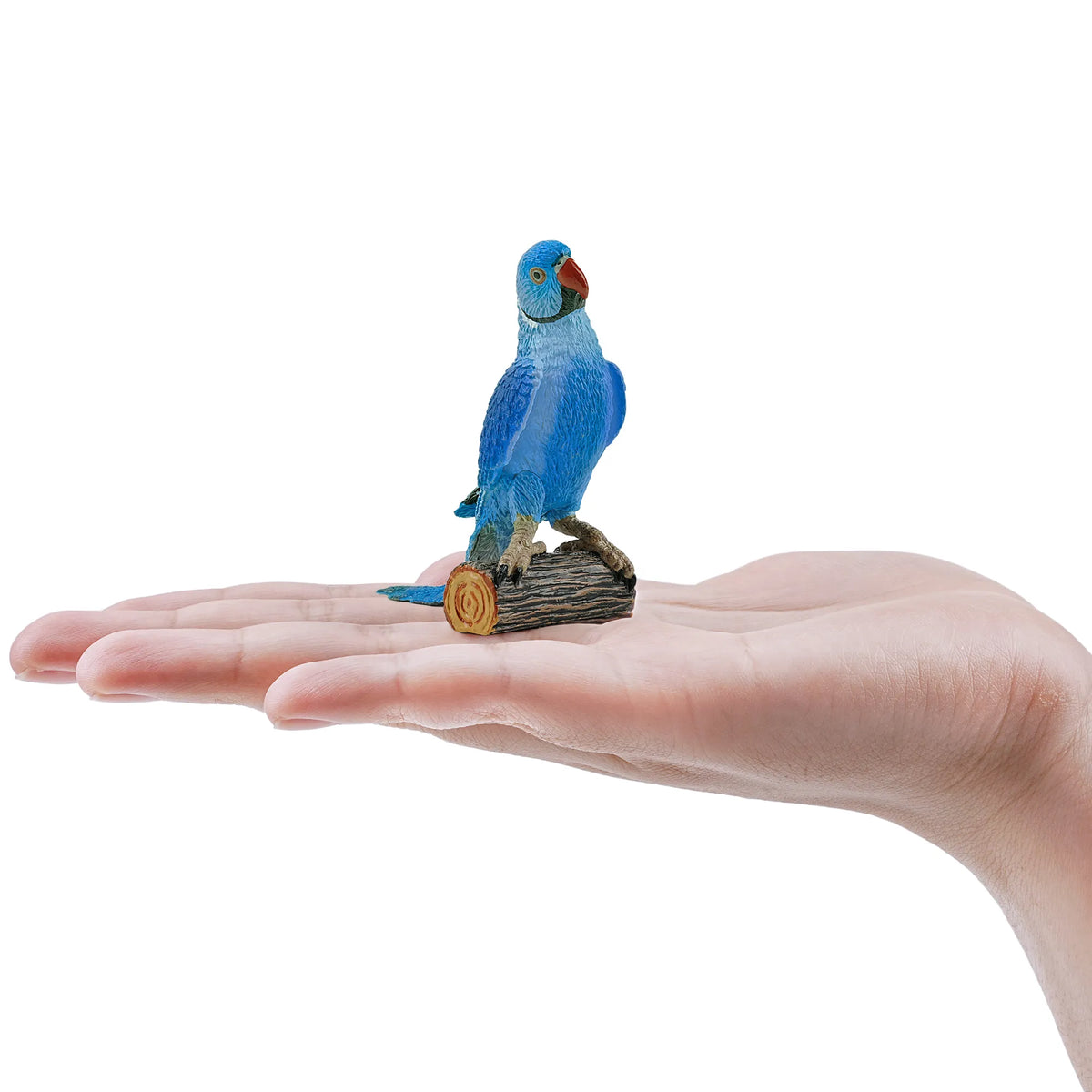 Toymany Blue Rose-ringed Parakeet Figurine Toy-on hand