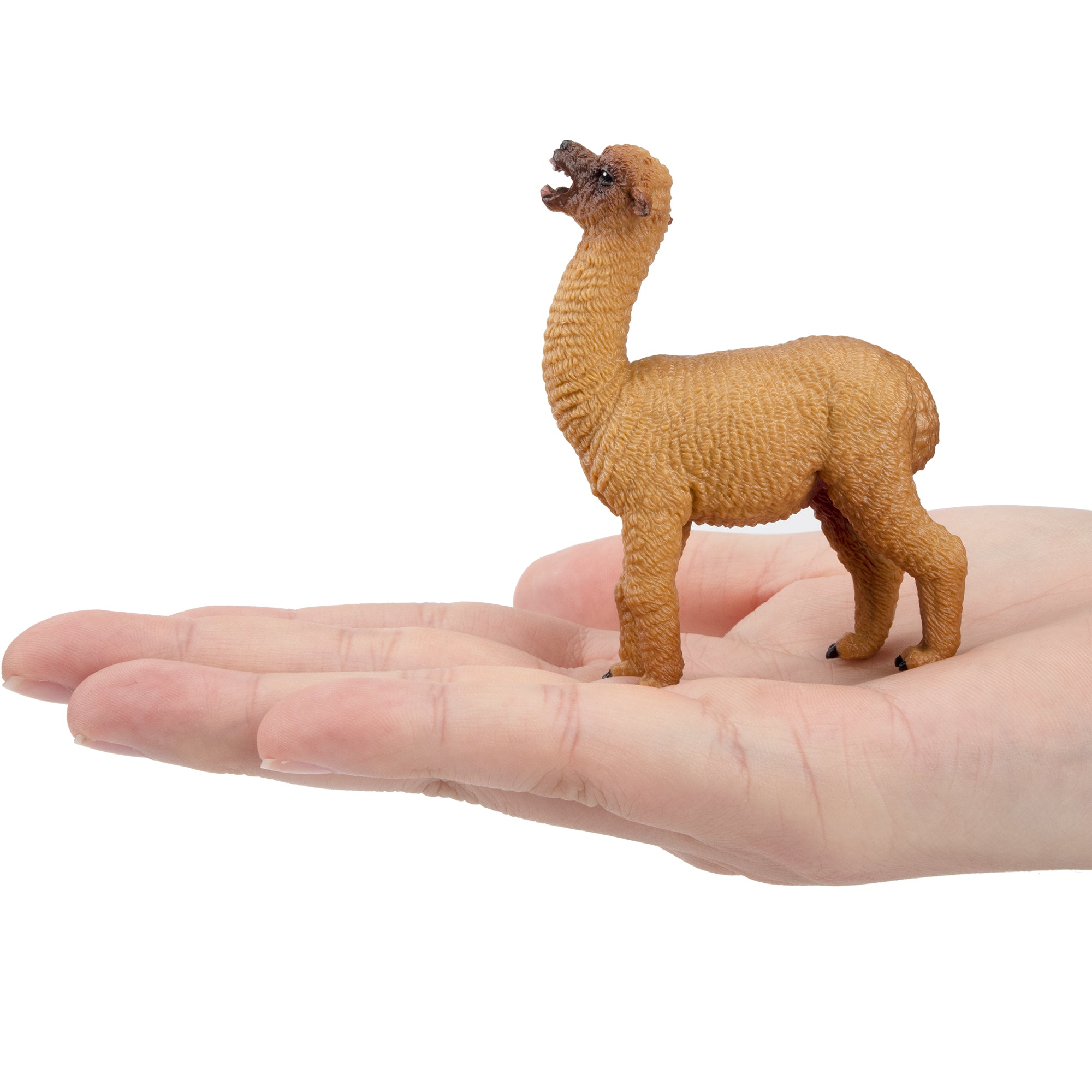 Toymany Brown Female Alpaca Figurine Toy-on hand