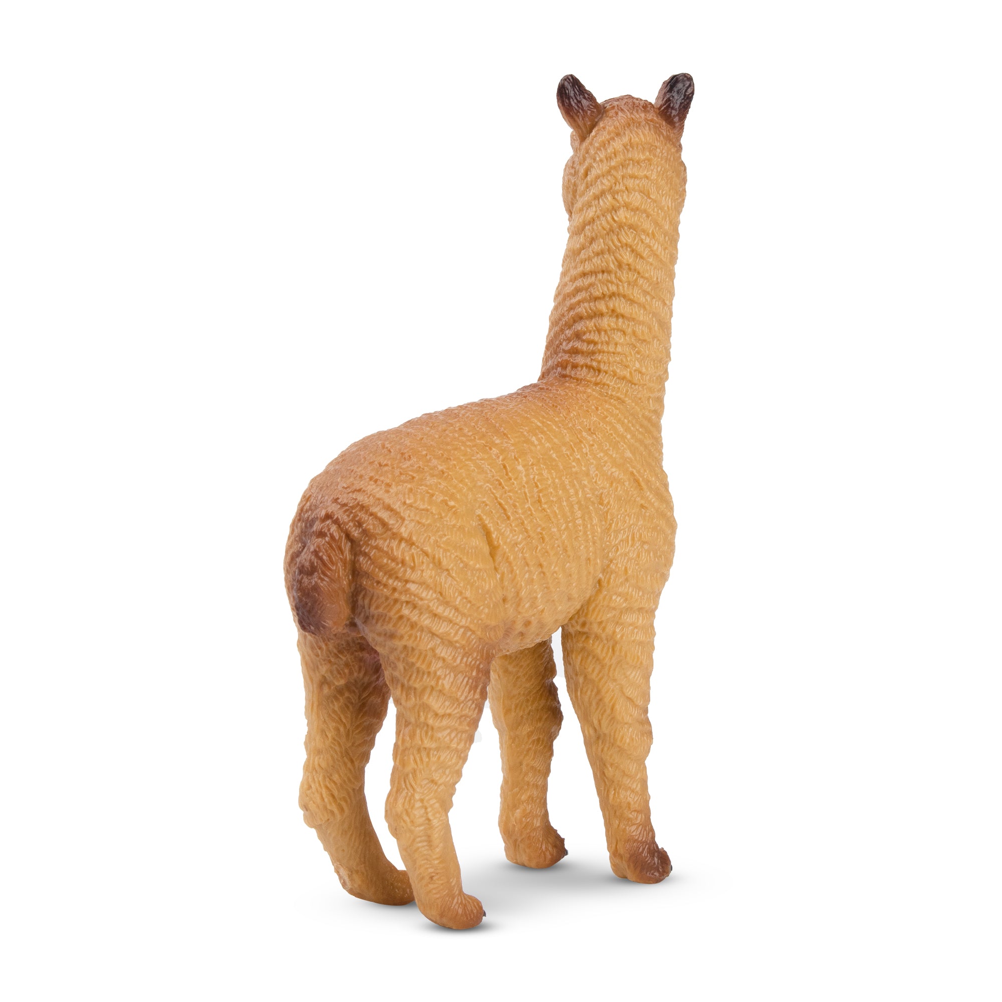 Toymany Brown Male Alpaca Figurine Toy-back