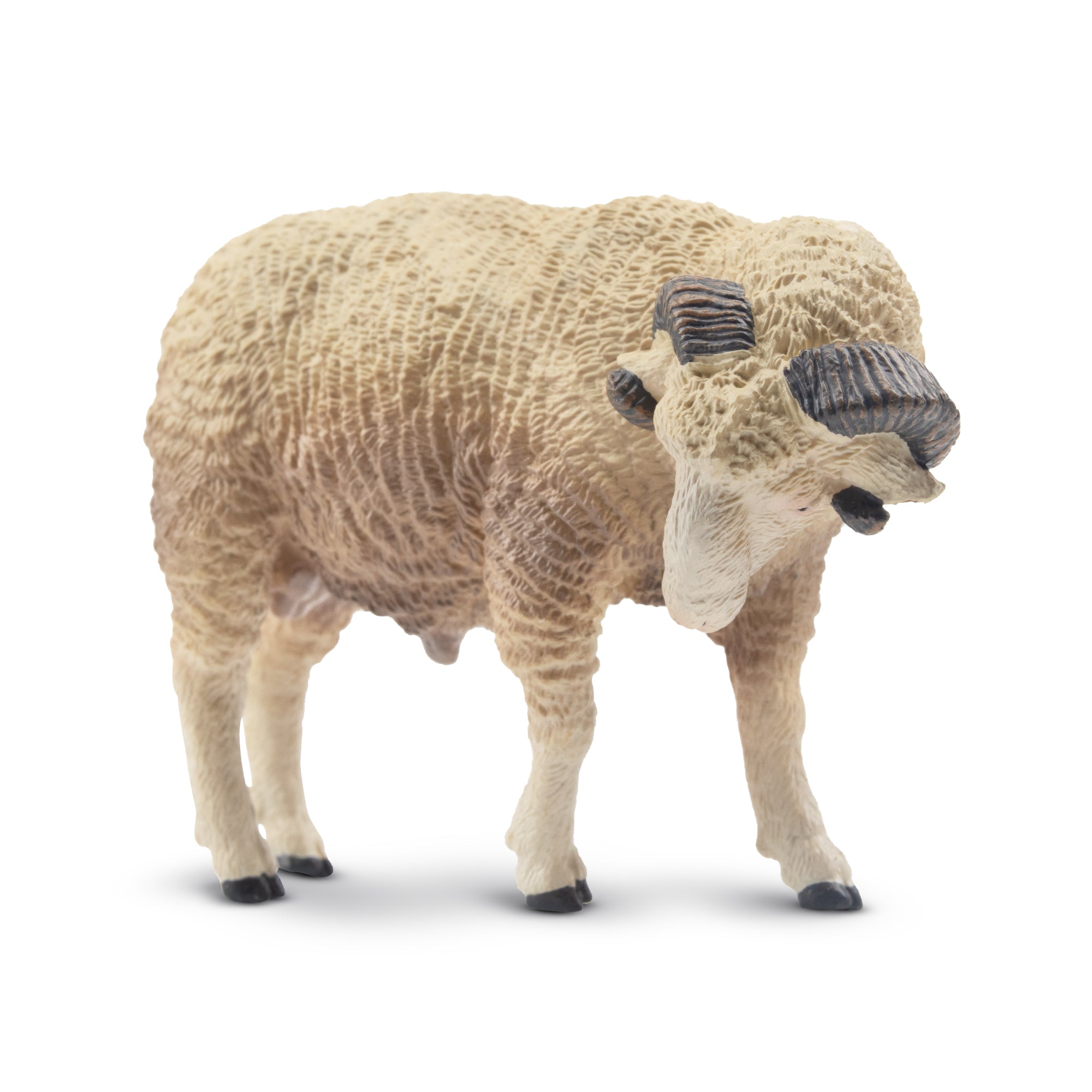 Toymany Grazing Light-Haired Ram Figurine Toy-front