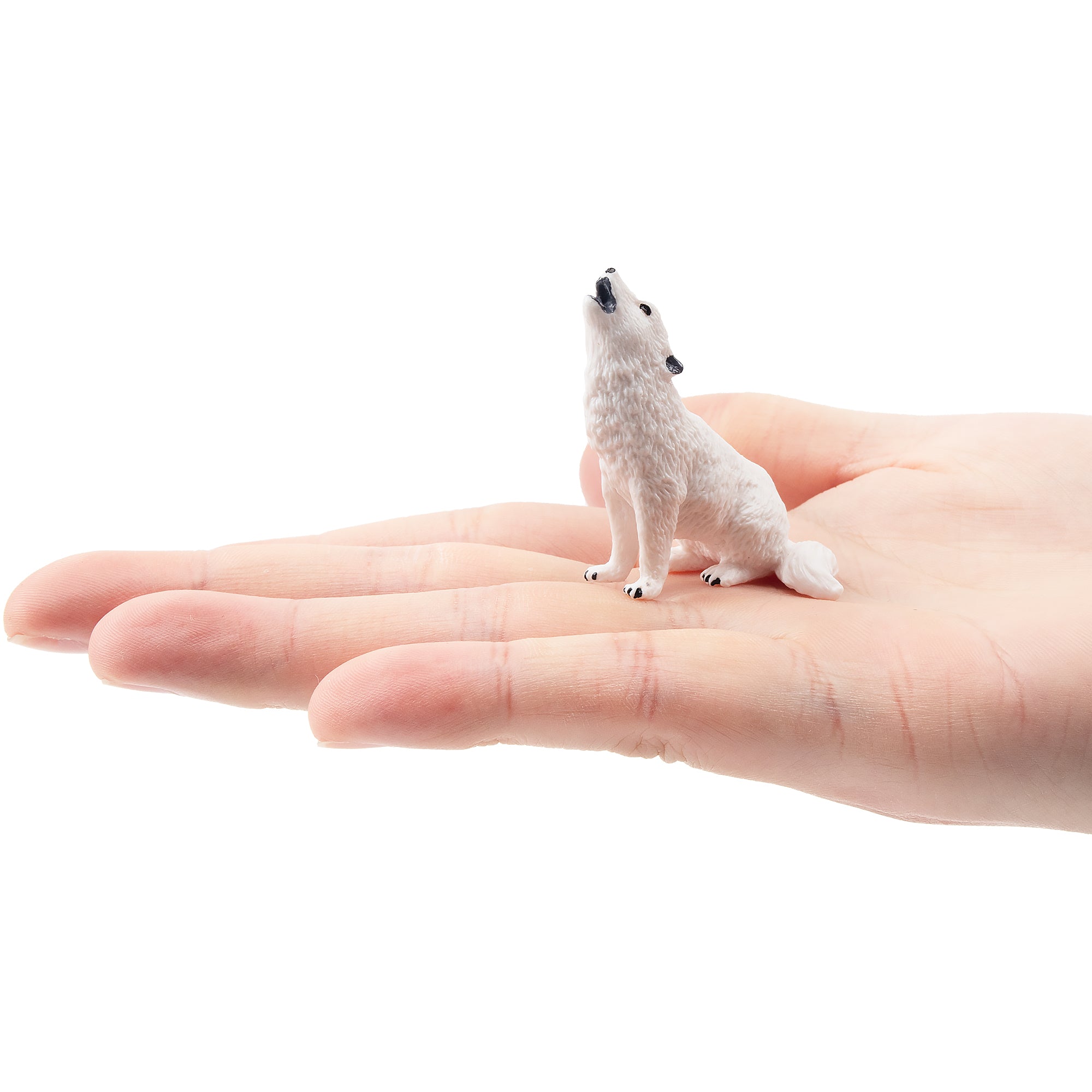 Toymany Howling Arctic Wolf Figurine Toy-on hand
