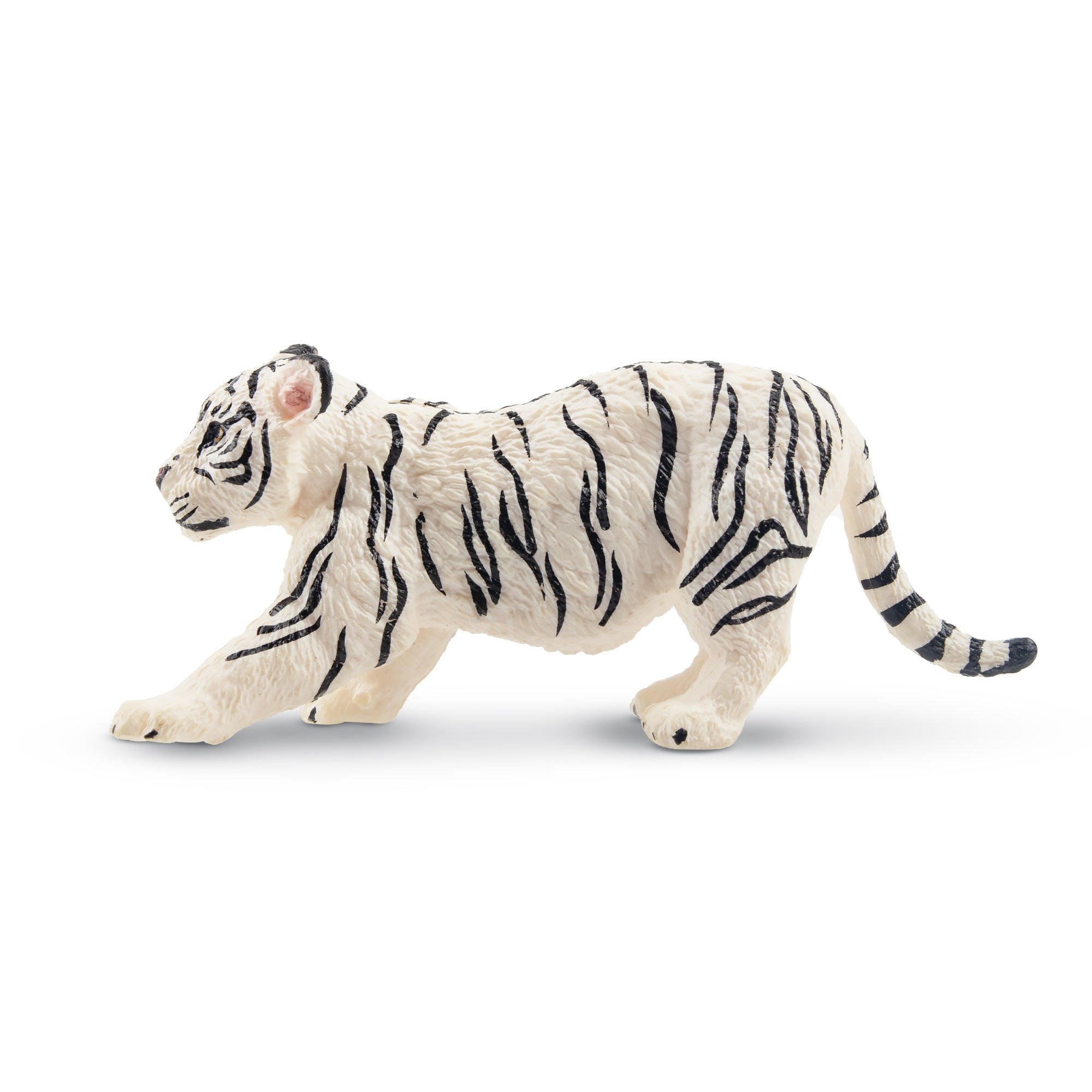 Toymany Hunting White Tiger Cub Figurine Toy