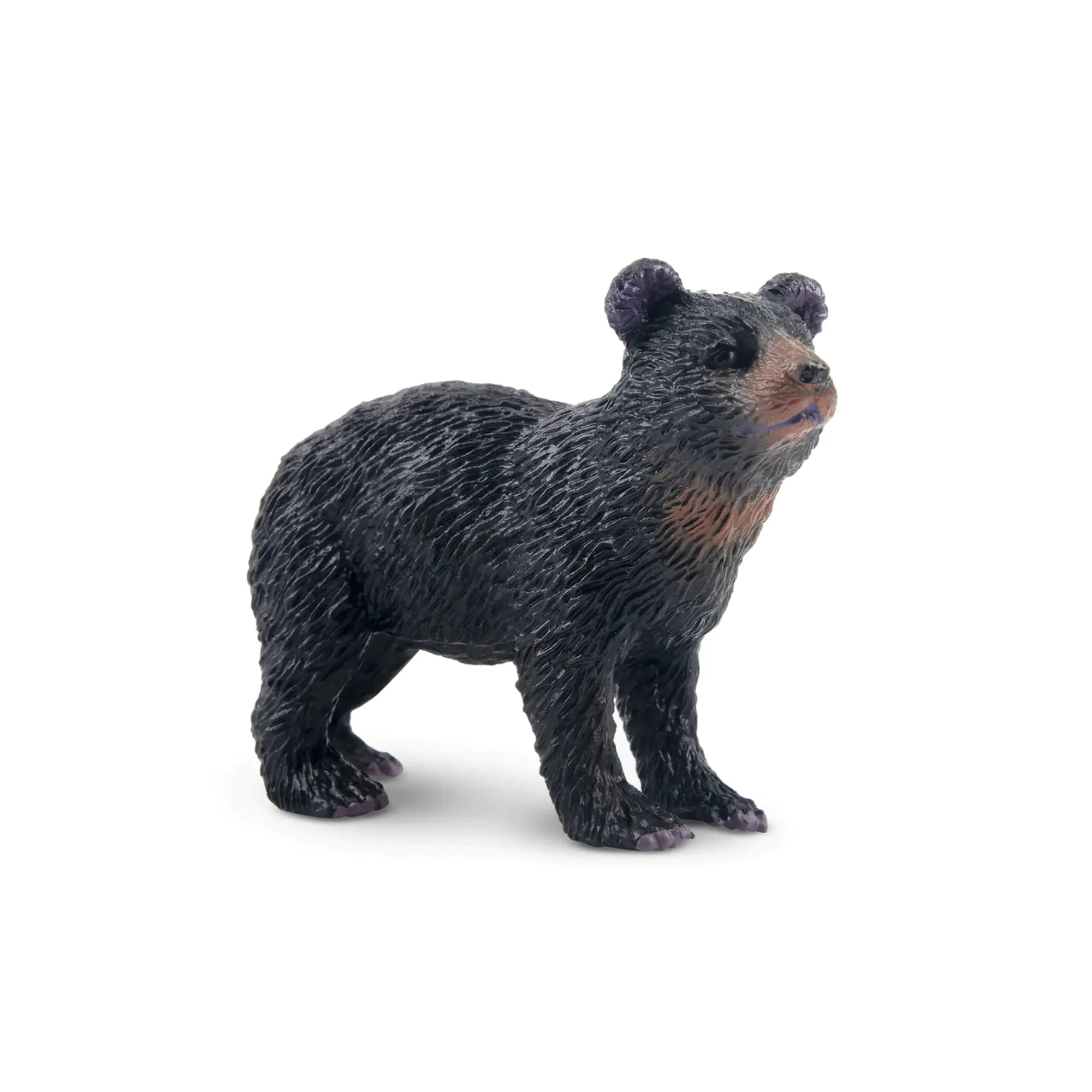 Toymany Looking Up Black Bear Cub Figurine Toy
